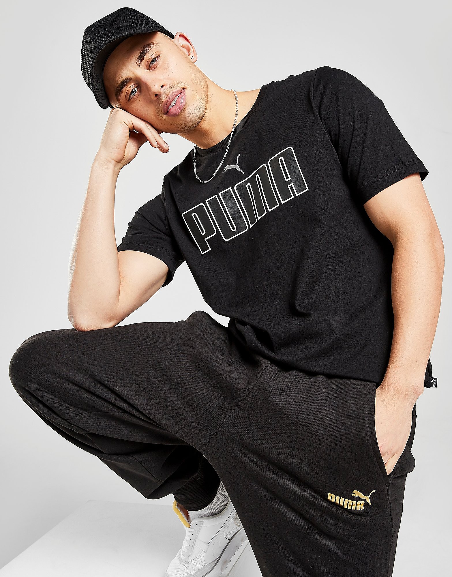 

Puma New Logo T-Shirt - Only at JD - Black, Black