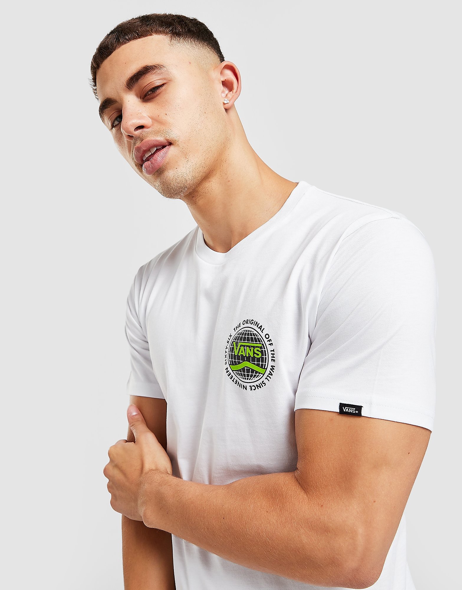

Vans Global Side Stripe T-Shirt - Only at JD - White - Mens, White