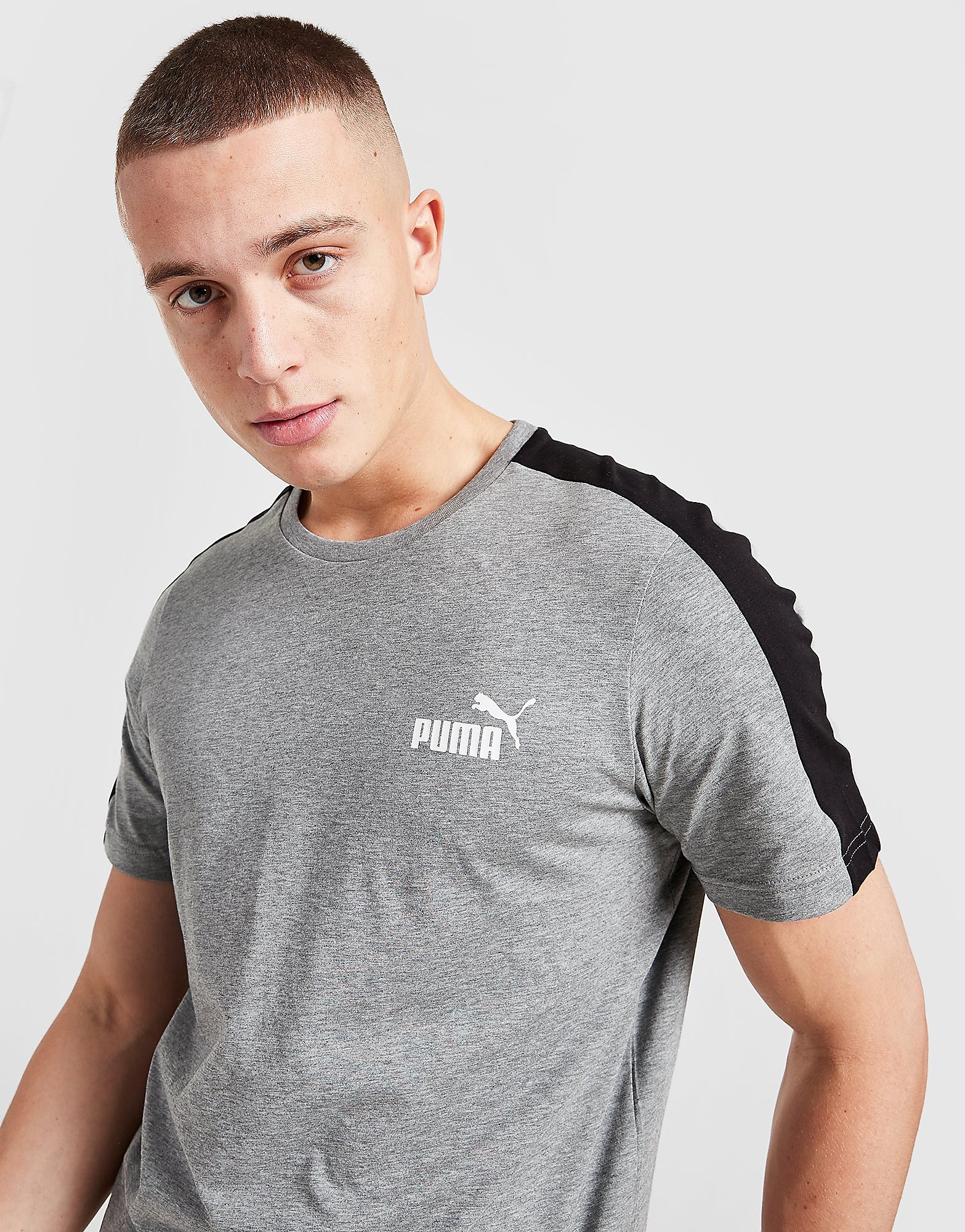 

Puma No1 Logo Panel T-Shirt - Only at JD - Grey, Grey