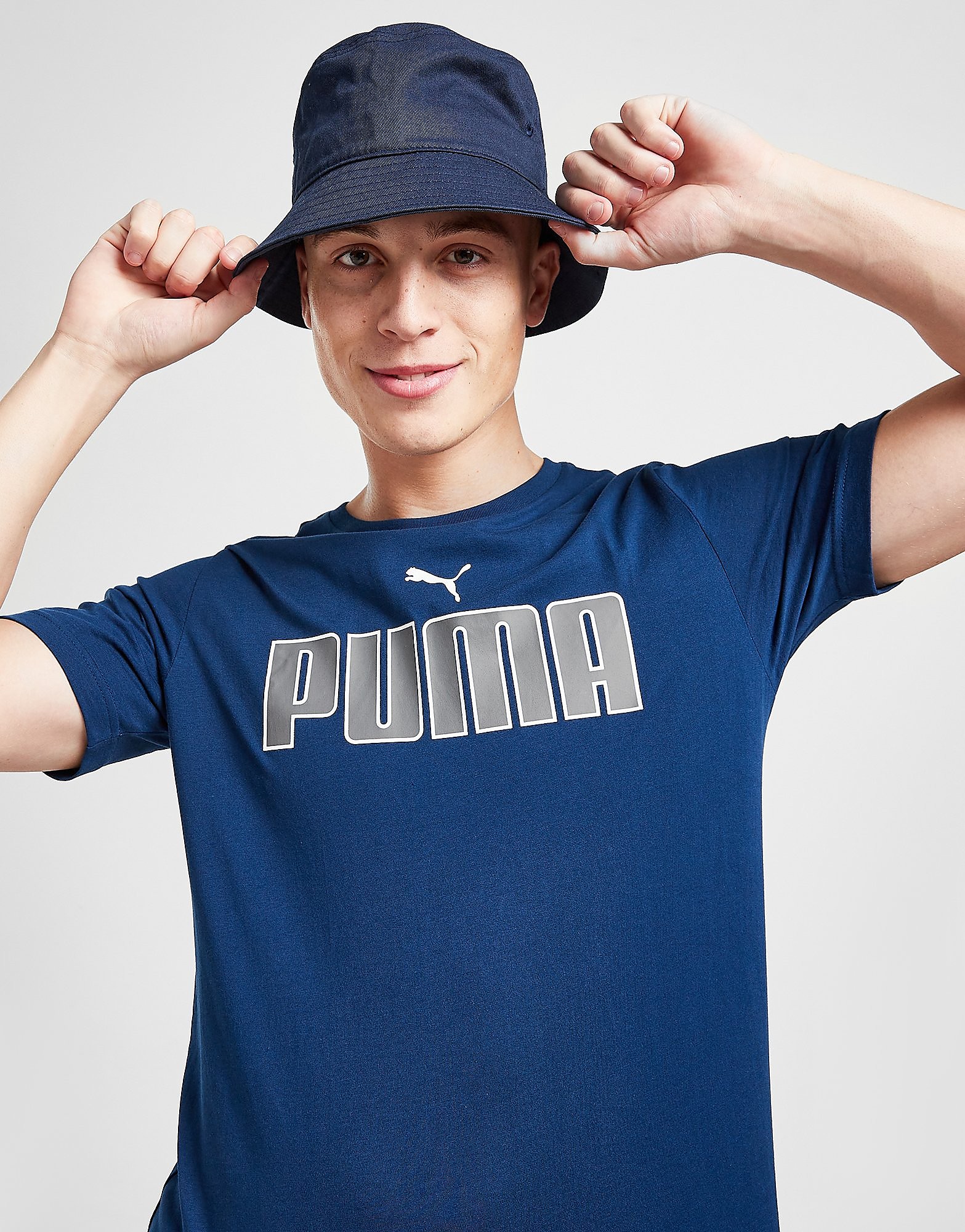

Puma New Logo T-Shirt - Only at JD - Blue, Blue