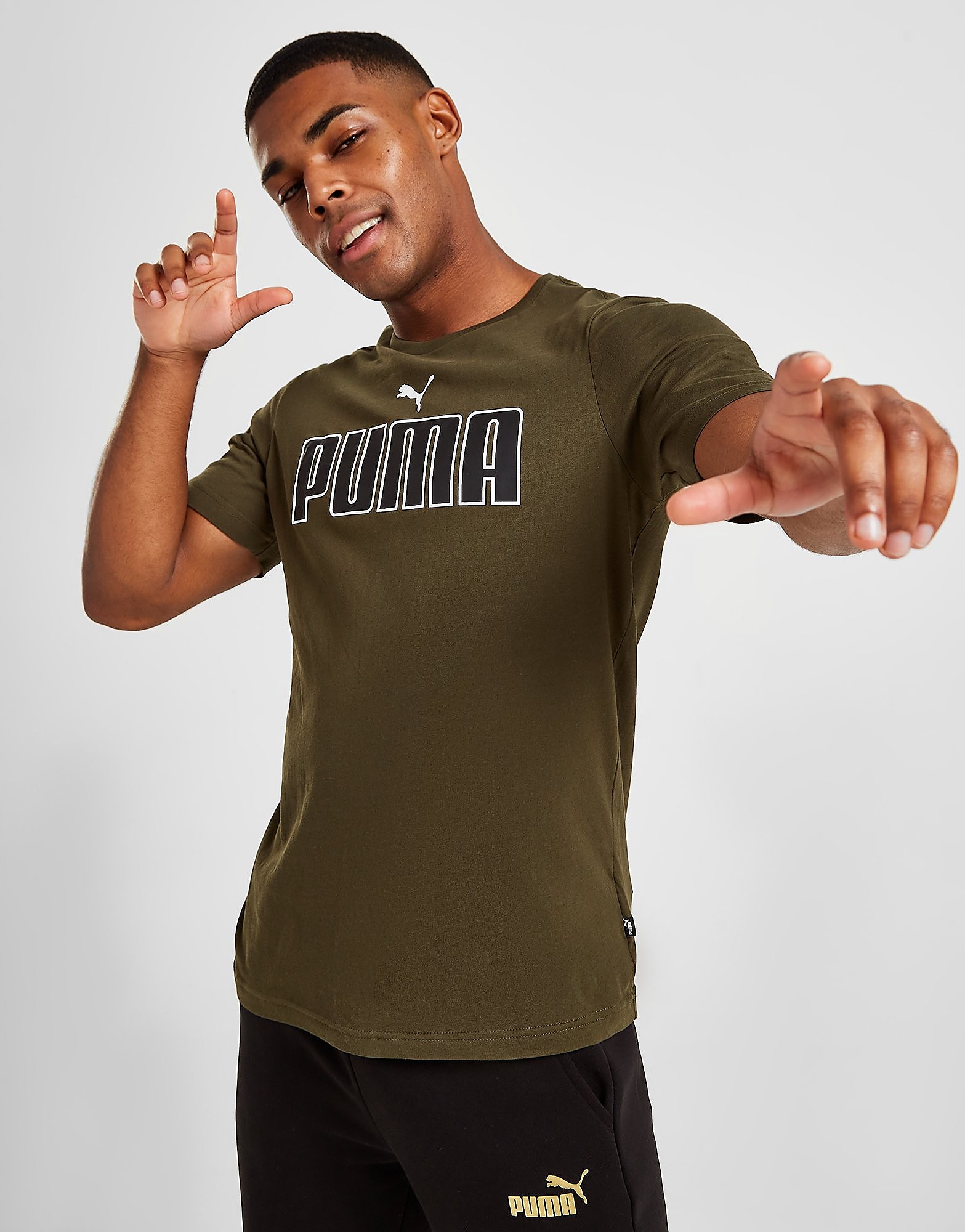 

Puma New Logo T-Shirt - Only at JD - Green, Green