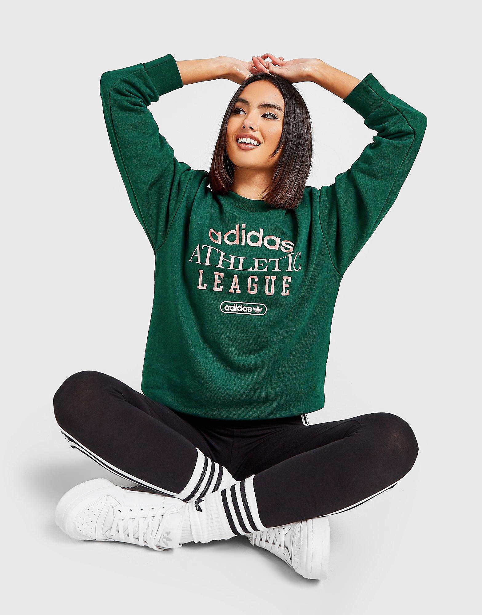 

adidas Originals Collegiate Crew Sweatshirt - Green - Womens, Green