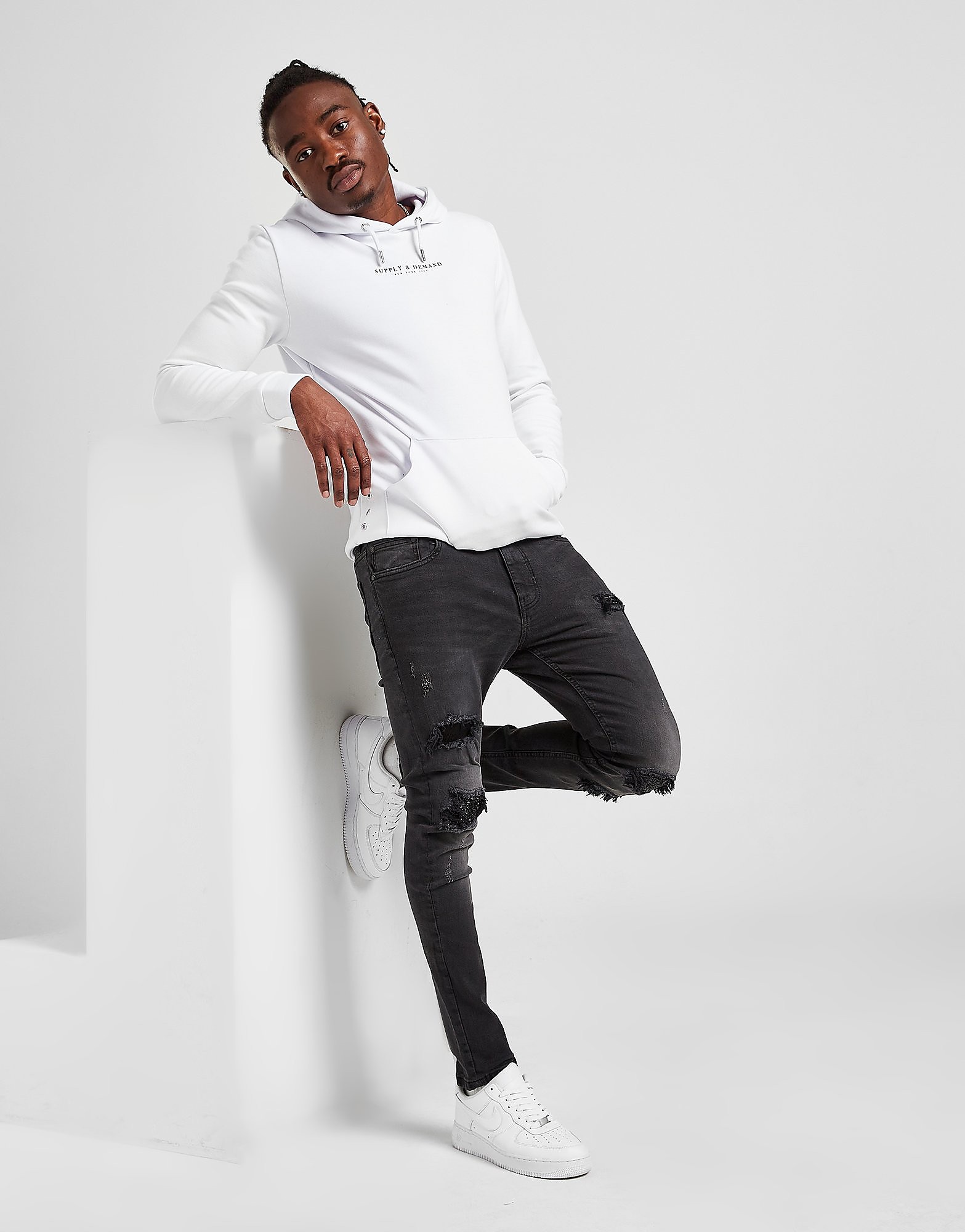 

Supply & Demand Shiny Black Wash Jeans - Black - Mens, Black