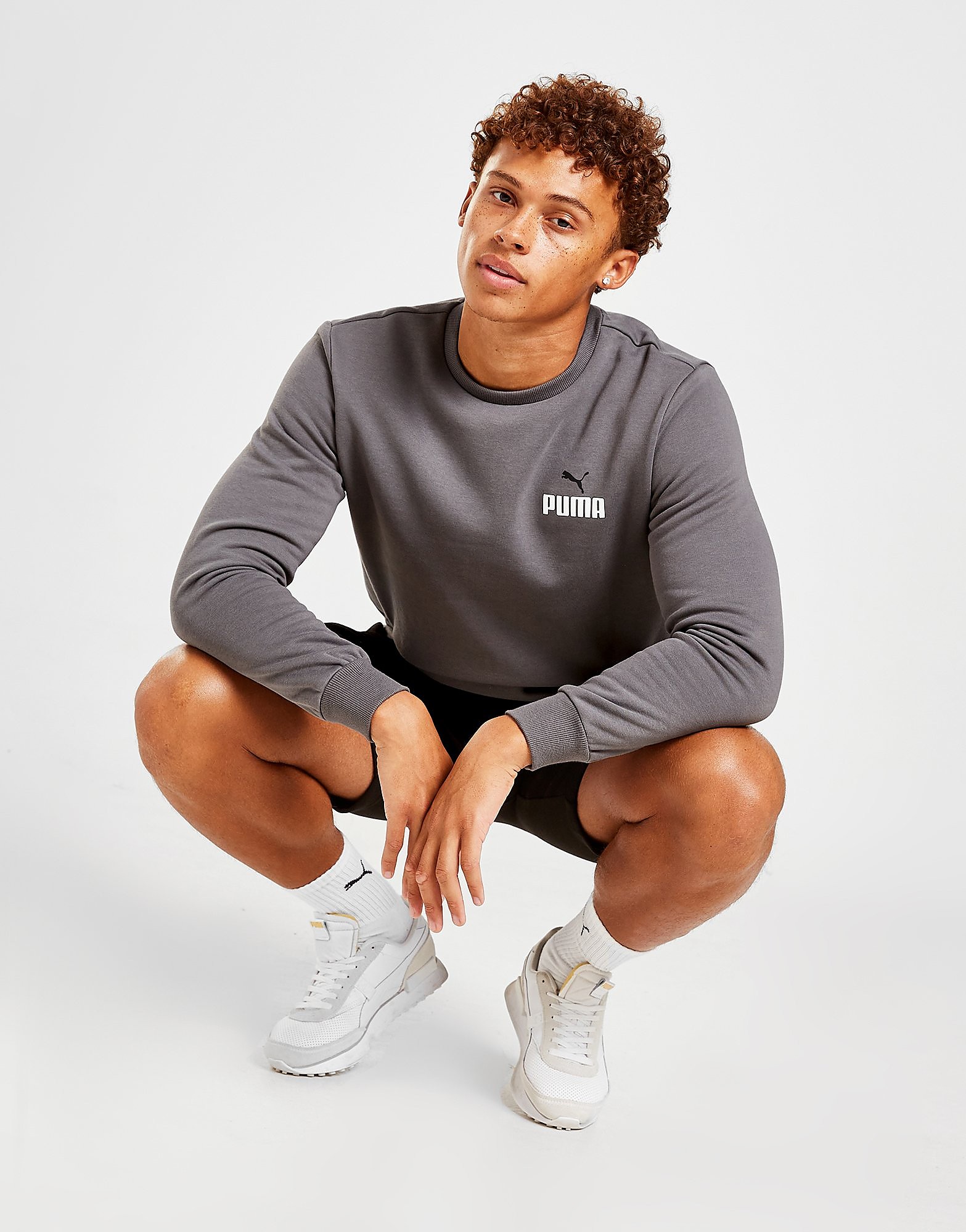 

Puma Core Small Logo Crew Sweatshirt - Only at JD - Grey/CASTLERCK - Mens, Grey/CASTLERCK