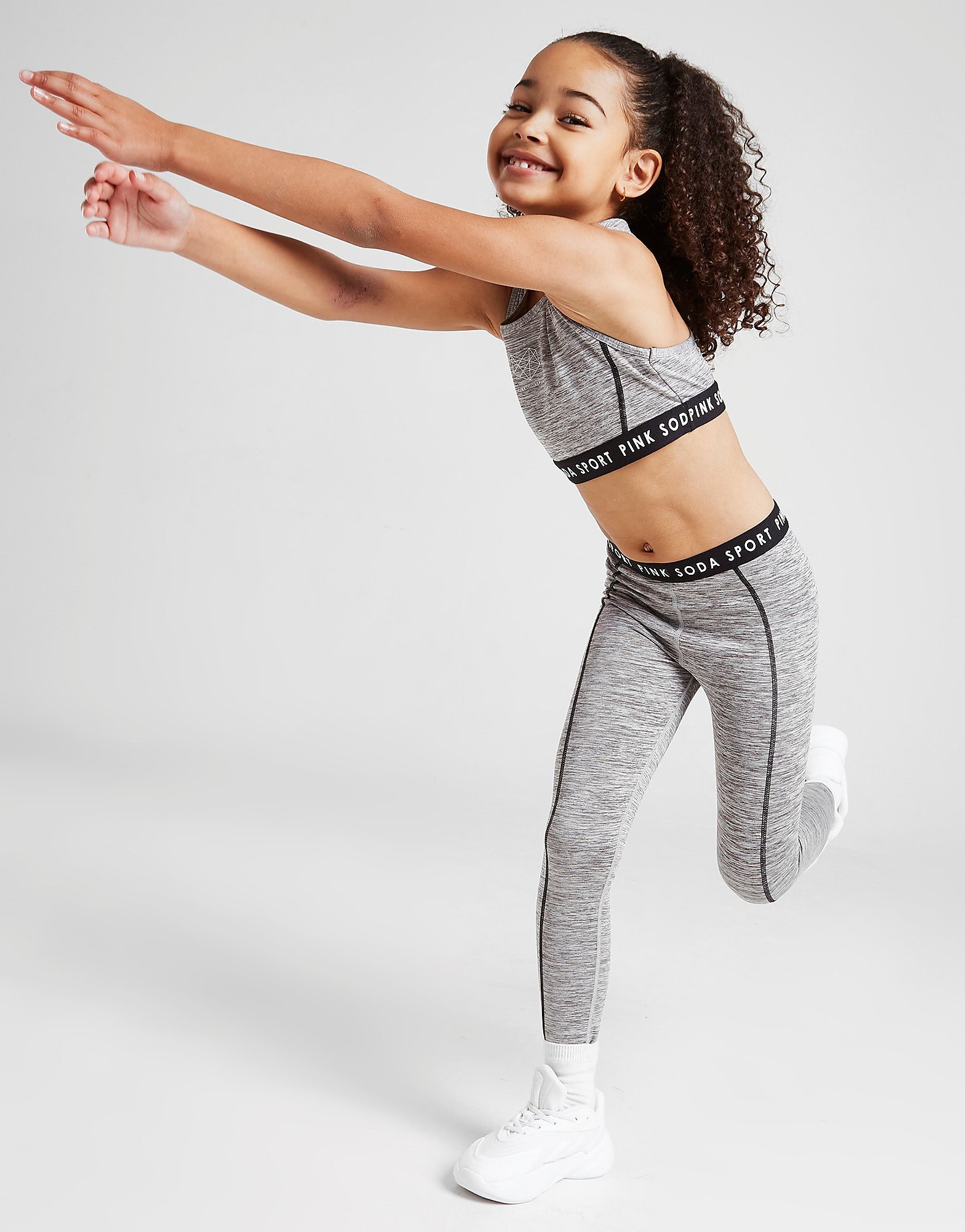 

Pink Soda Sport Girl's Logo Tape Tights Children - Grey - Kids, Grey