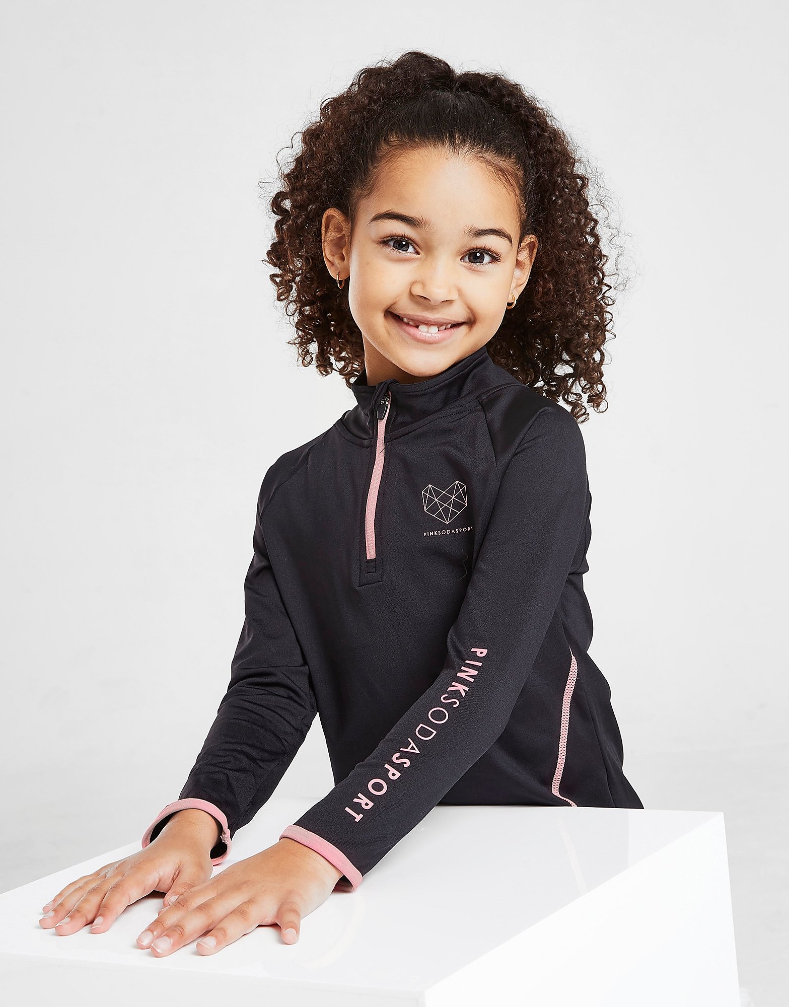 

Pink Soda Sport Girls' 1/4 Zip Top Children - Black - Kids, Black