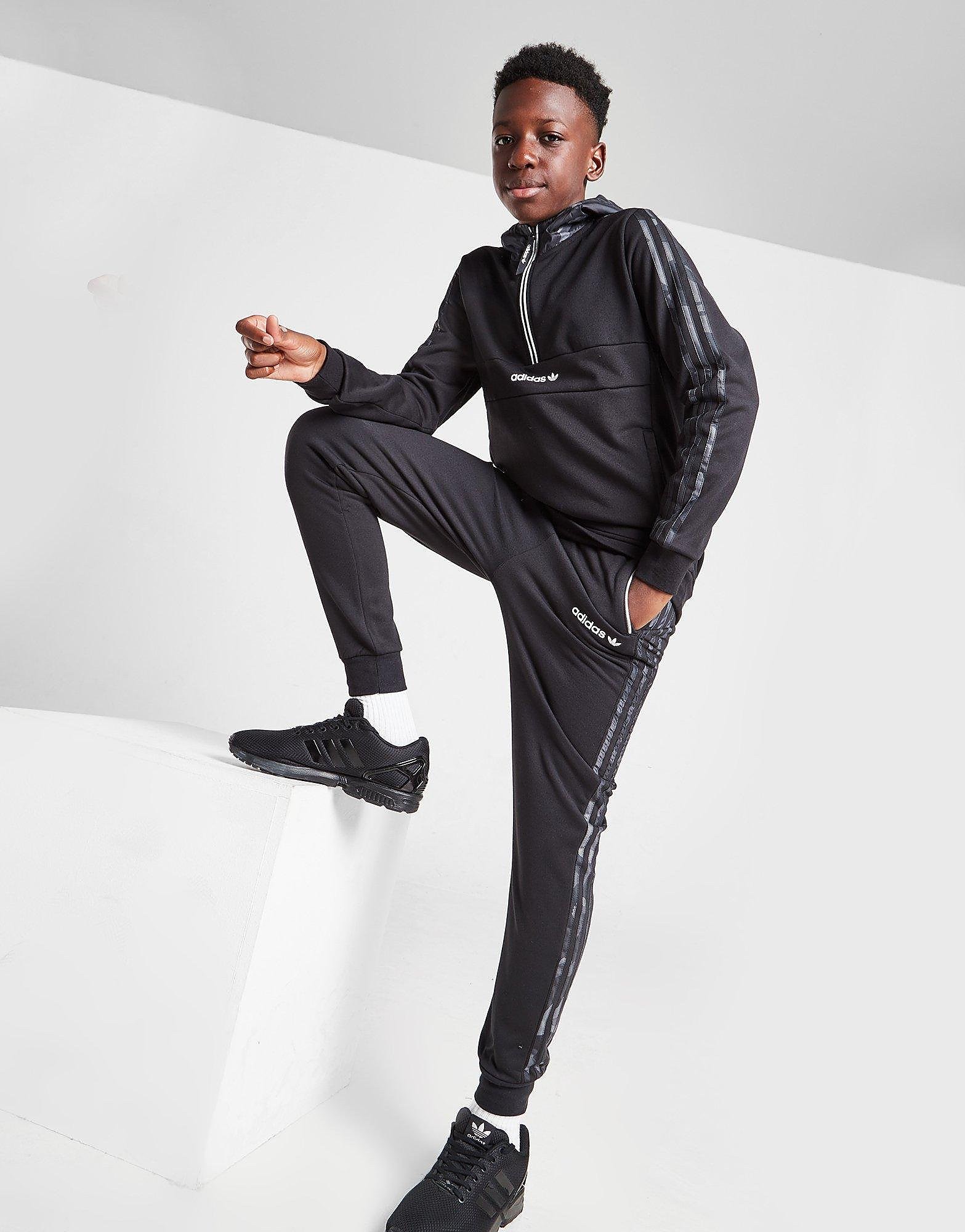 

adidas Originals 3-Stripes Poly Track Pants Junior - Only at JD - Black - Kids, Black