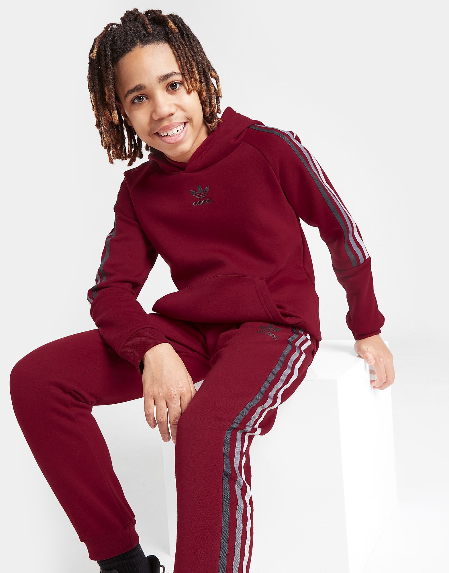 

adidas Originals Tristripe Track Pants Junior - Only at JD - Red - Kids, Red