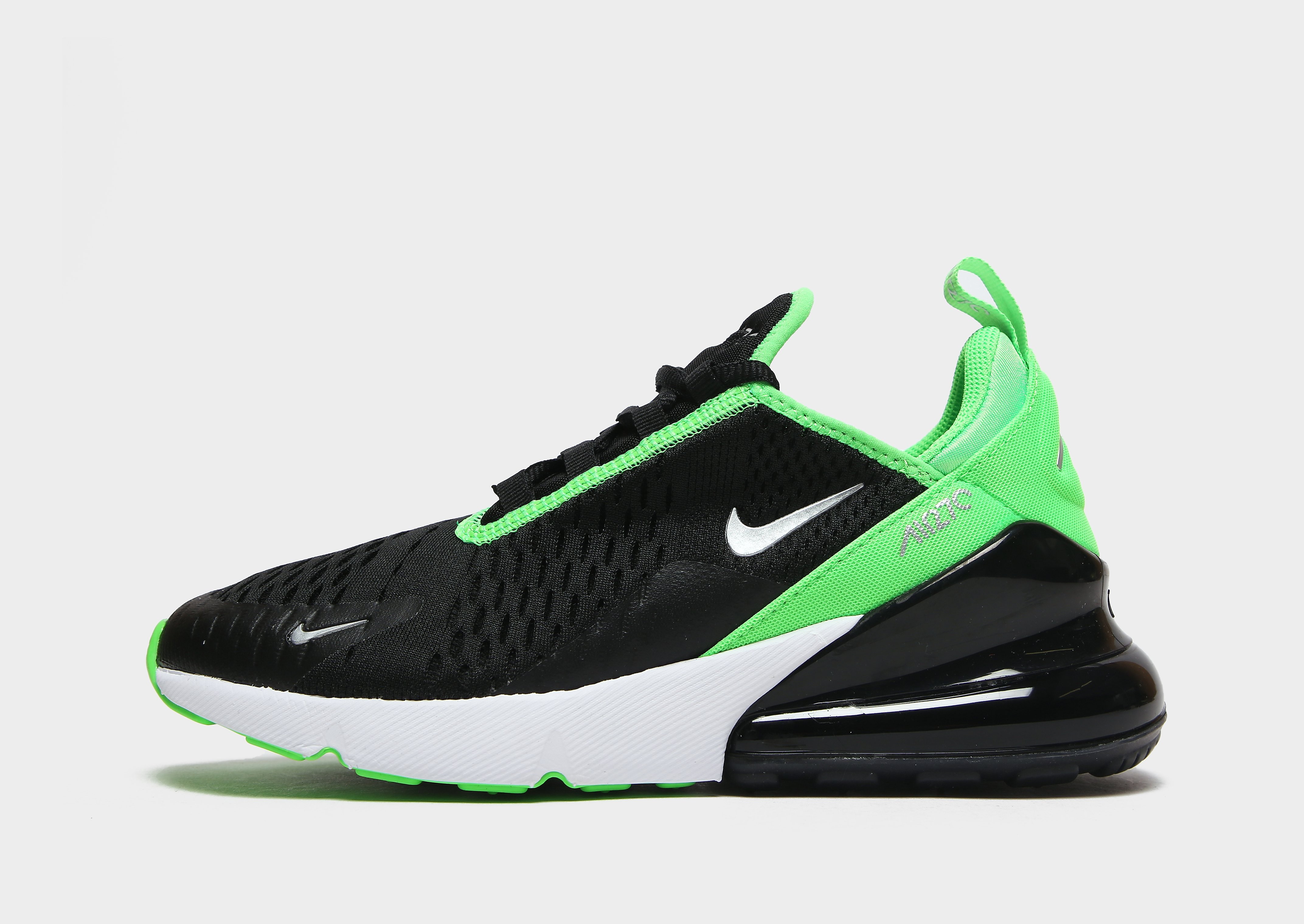 

Nike Air Max 270 Junior - Black/Green Strike/White/Chrome - Kids, Black/Green Strike/White/Chrome