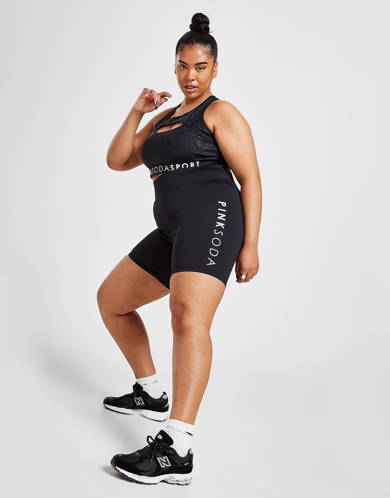 

Pink Soda Sport Medley 7" Plus Size Shorts - Only at JD - Black - Womens, Black