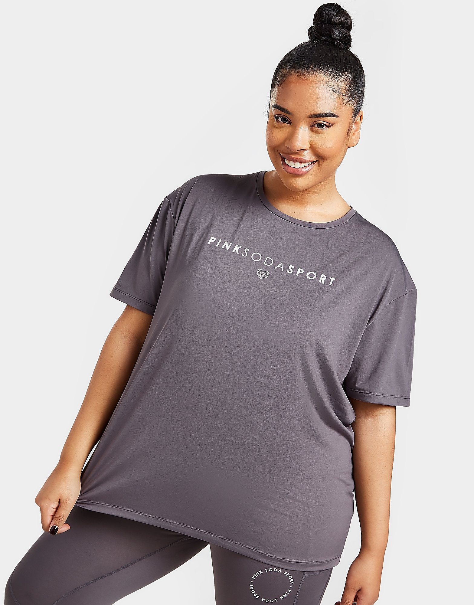 

Pink Soda Sport Plus Size Avery T-Shirt - Only at JD - Grey - Womens, Grey