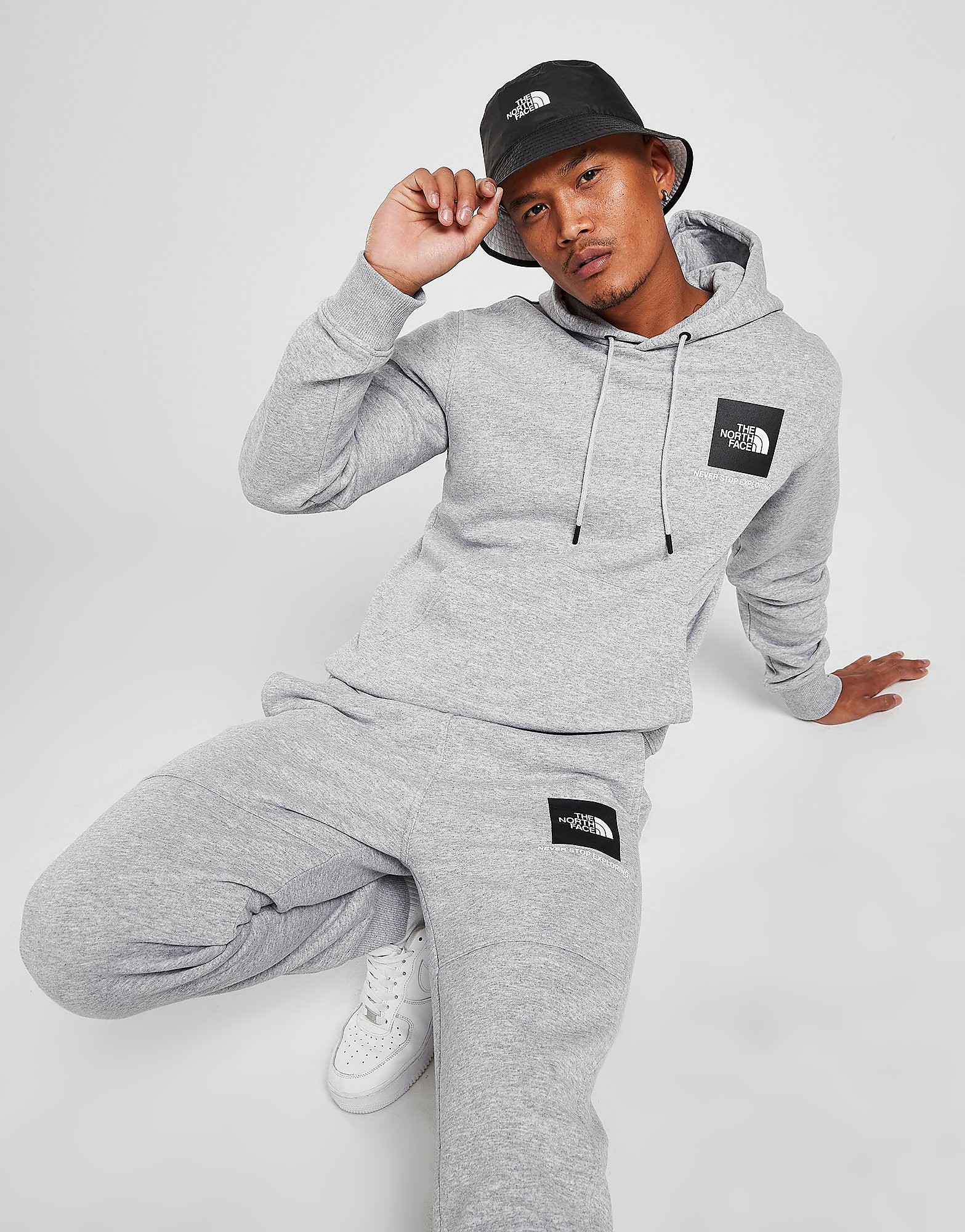 

The North Face Fine Box Overhead Hoodie - Grey - Mens, Grey