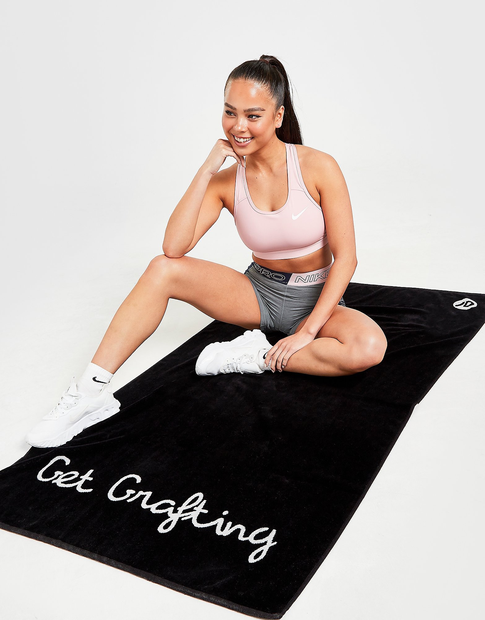 JD Love Island Get Grafting Beach Towel - Black - Womens, Black