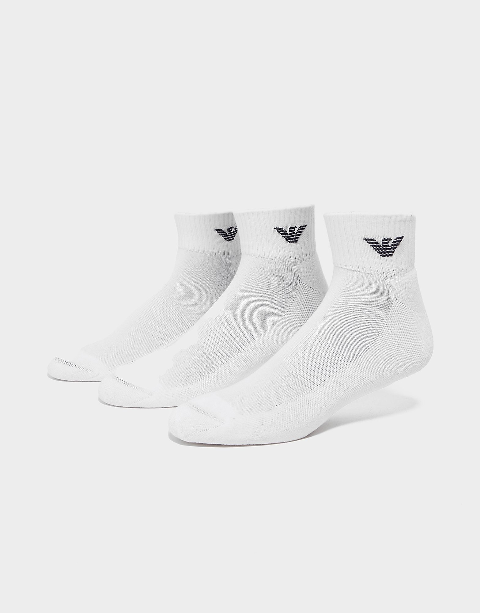 

Emporio Armani 3-Pack Trainer Socks - WHITE - Womens, WHITE