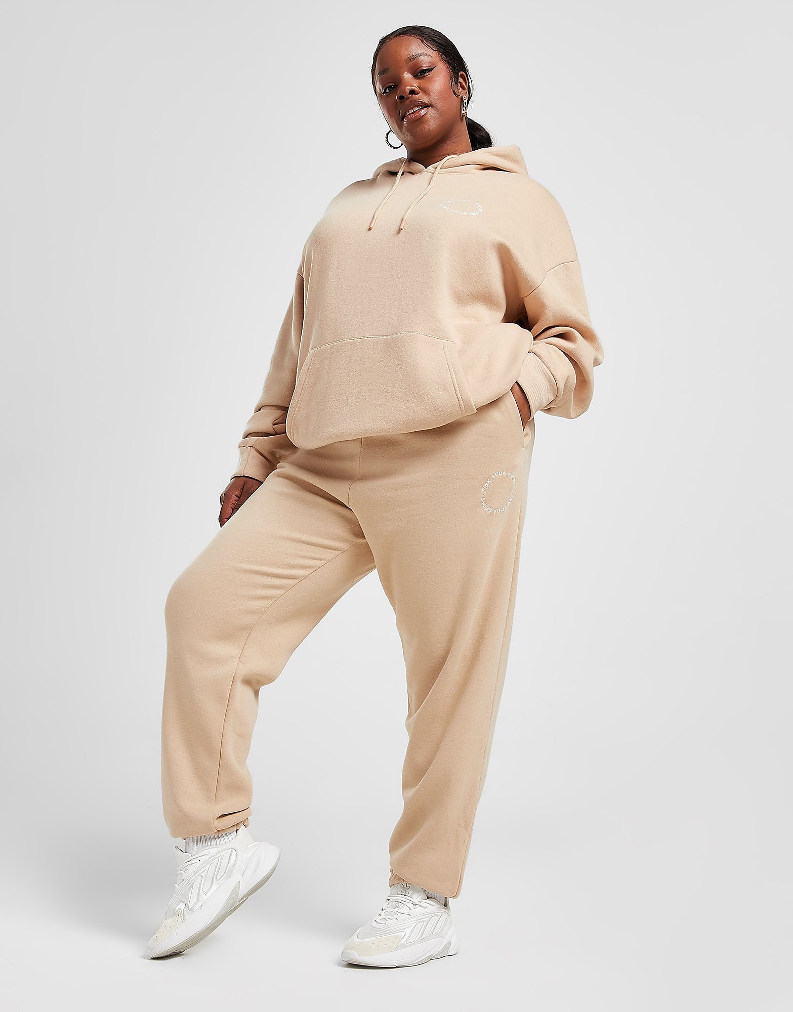 

Pink Soda Sport Circle Logo Plus Size Joggers - Only at JD - Brown - Womens, Brown