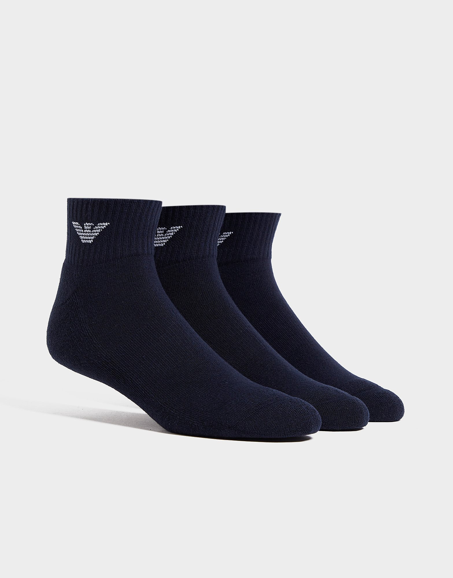 

Emporio Armani 3-Pack Trainer Socks - Navy - Mens, Navy