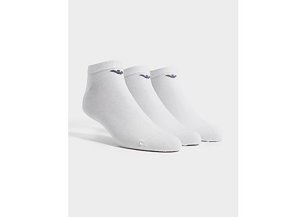 Emporio Armani 3-Pack No-Show Socks - White - Mens, White