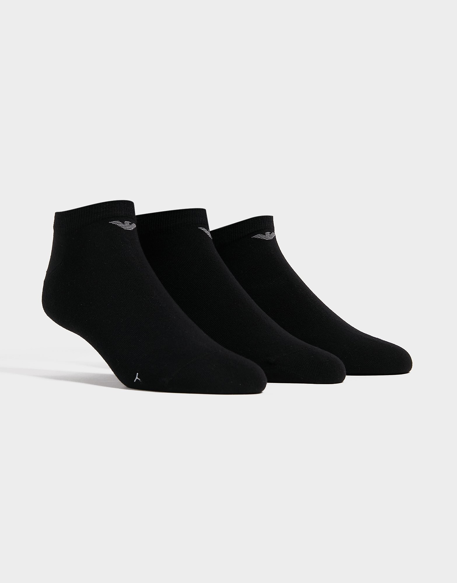 

Emporio Armani 3-Pack No-Show Socks - Black - Womens, Black