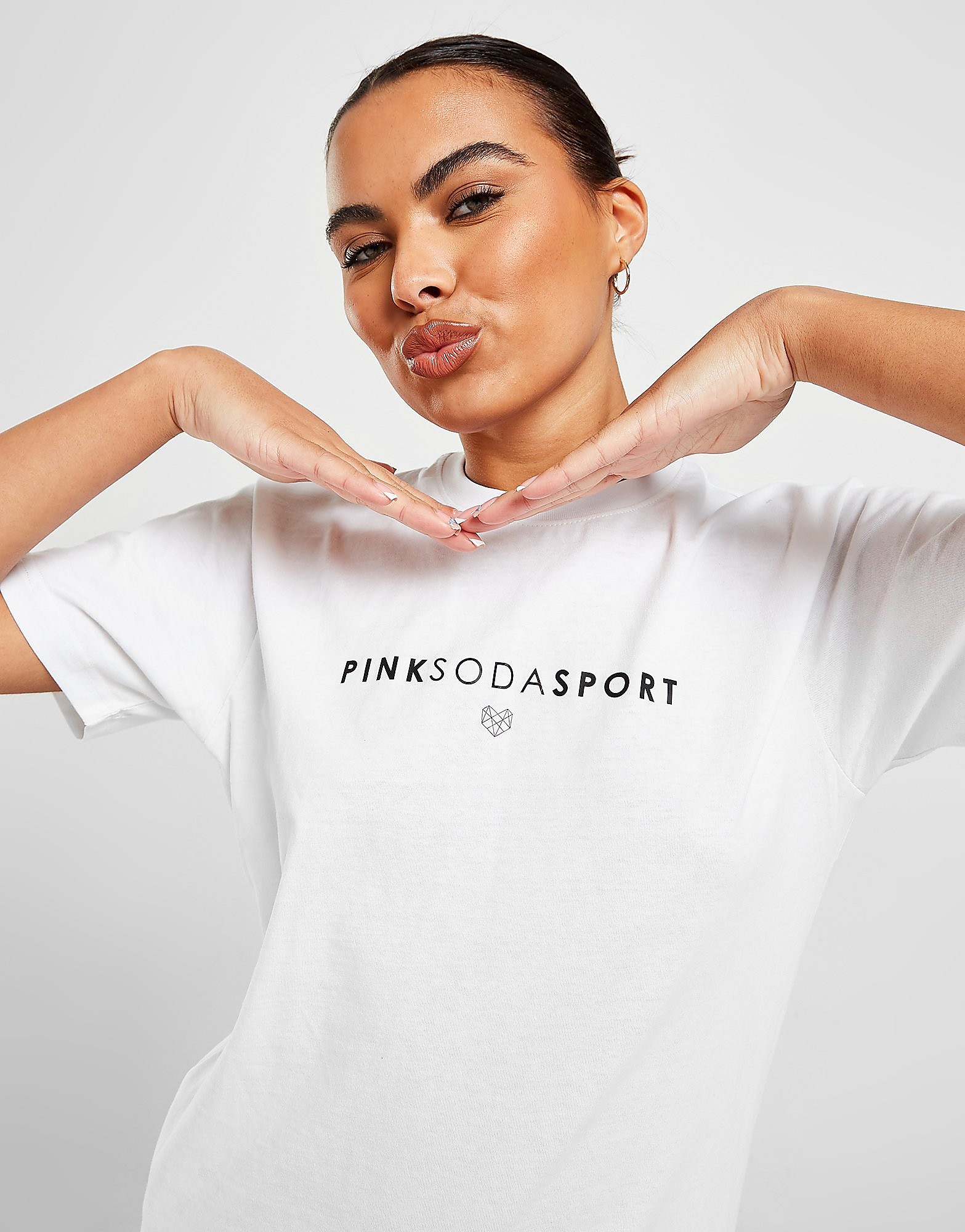 

Pink Soda Sport Cora Boyfriend T-Shirt - Only at JD - White - Womens, White