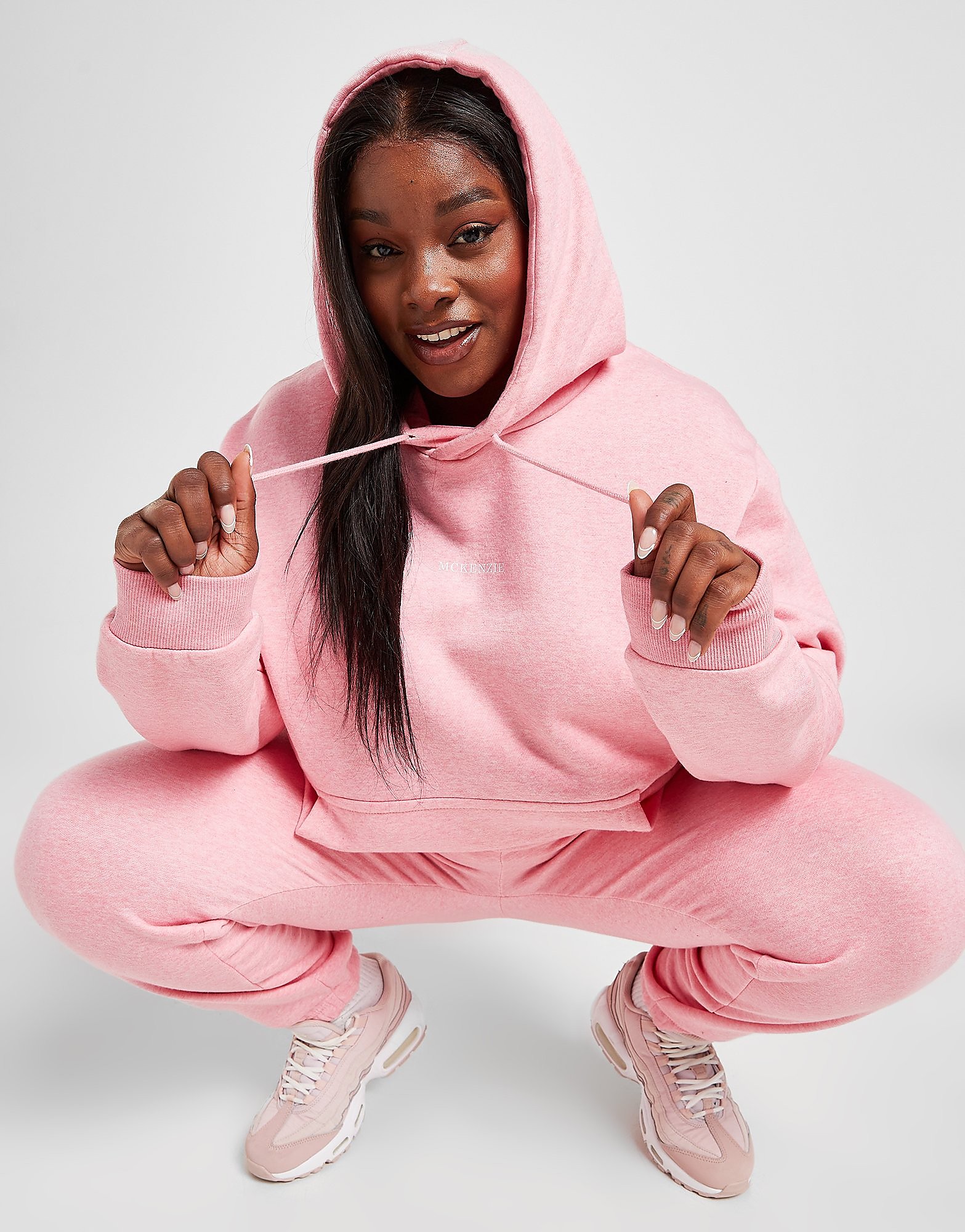 

McKenzie Marl Plus Size Overhead Boyfriend Hoodie - Only at JD - Pink - Womens, Pink