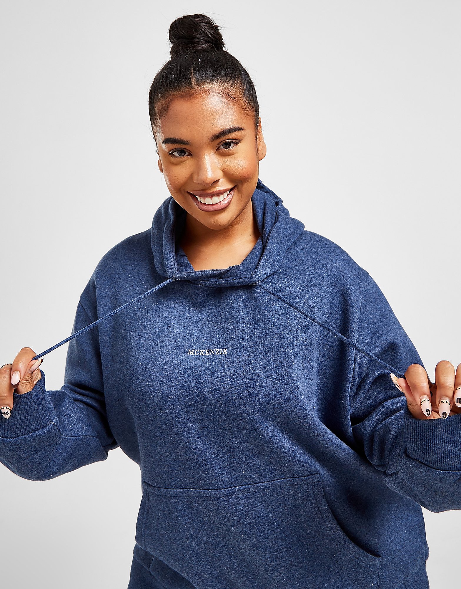 

McKenzie Marl Plus Size Overhead Boyfriend Hoodie - Only at JD - Blue - Womens, Blue