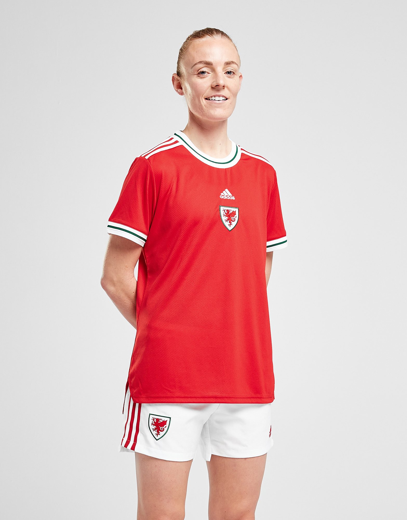 adidas Calções Equipamento Wales FA 2022 - Branco - Womens, Branco