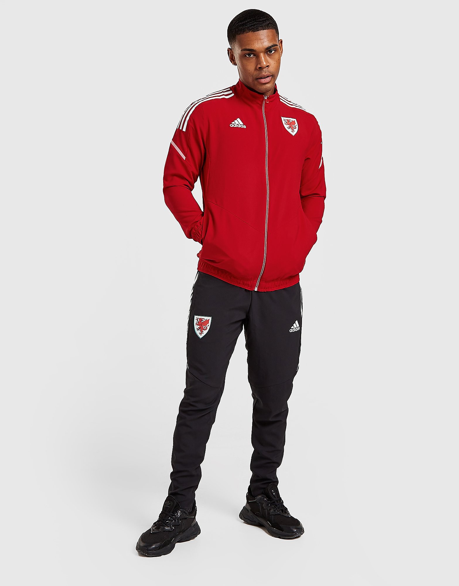 

adidas FA Wales Condivo21 Presentation Track Pants - Black - Mens, Black