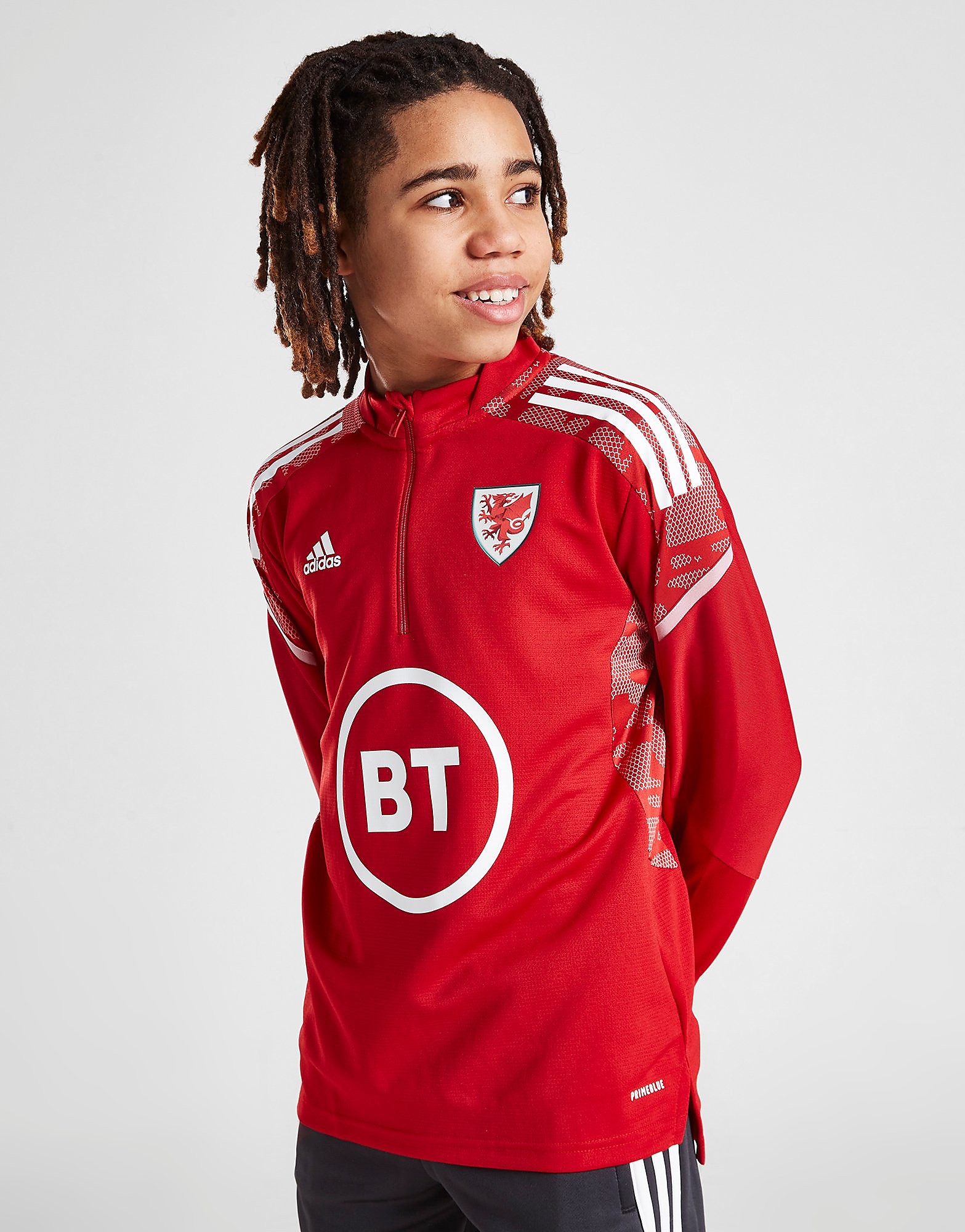 adidas Wales Condivo21 Training 1/4 Zip Top Junior - Red - Kids, Red