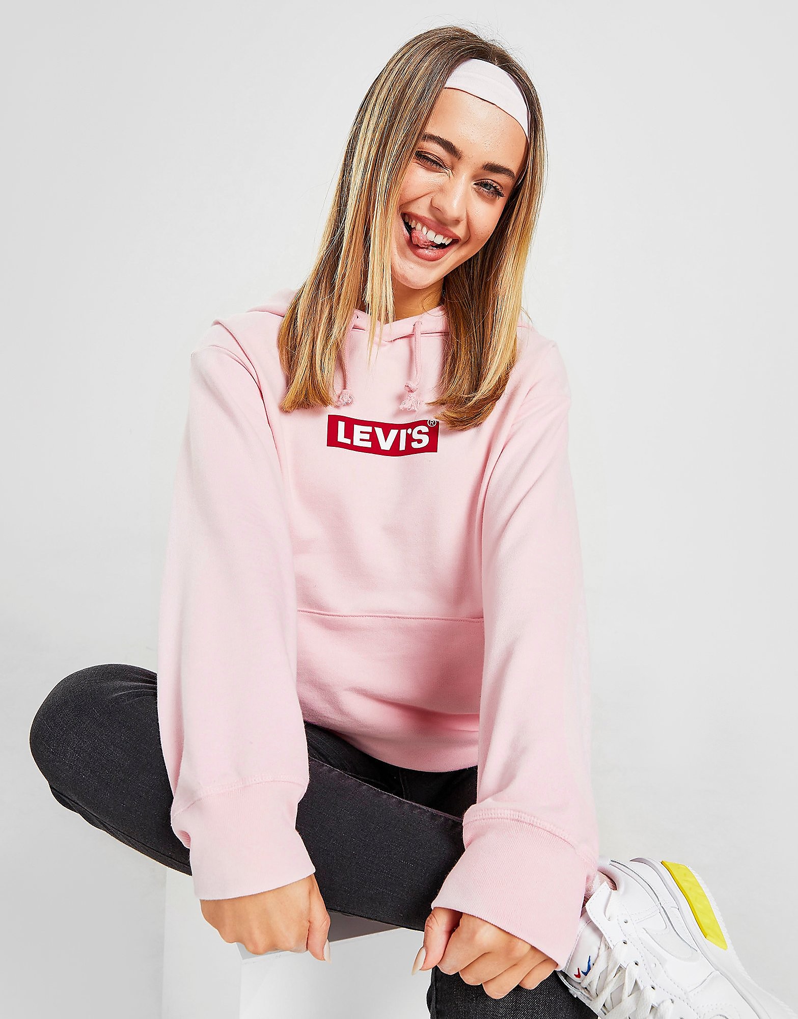 

Levis Box Tab Hoodie - Pink - Womens, Pink