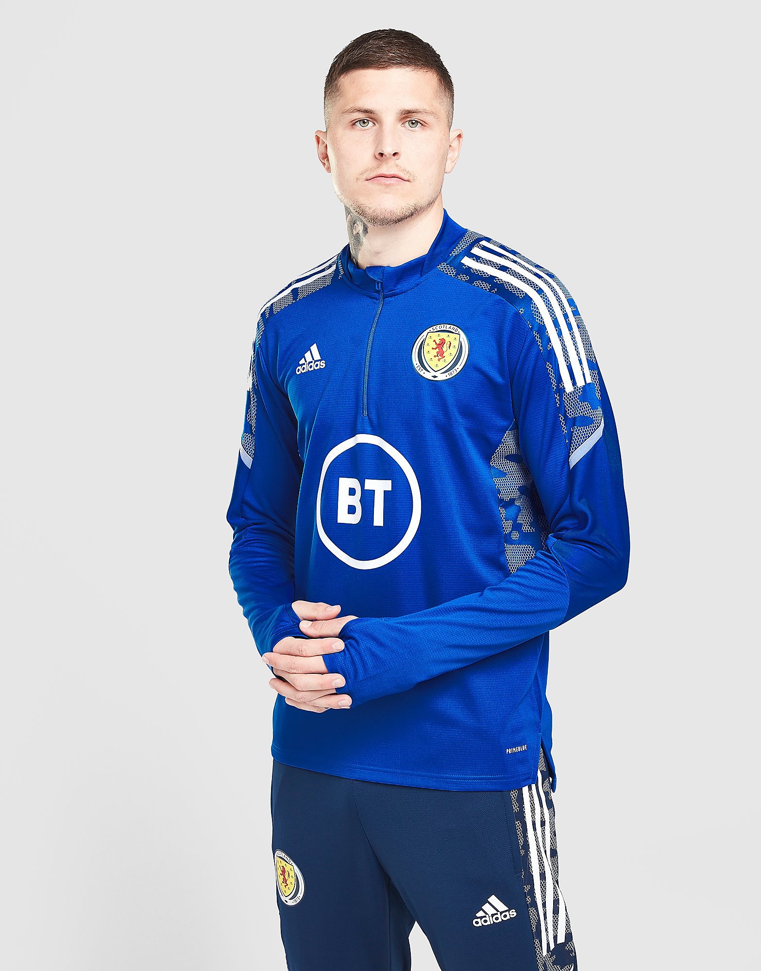 

adidas Scotland Condivo21 Training Top - Blue - Mens, Blue