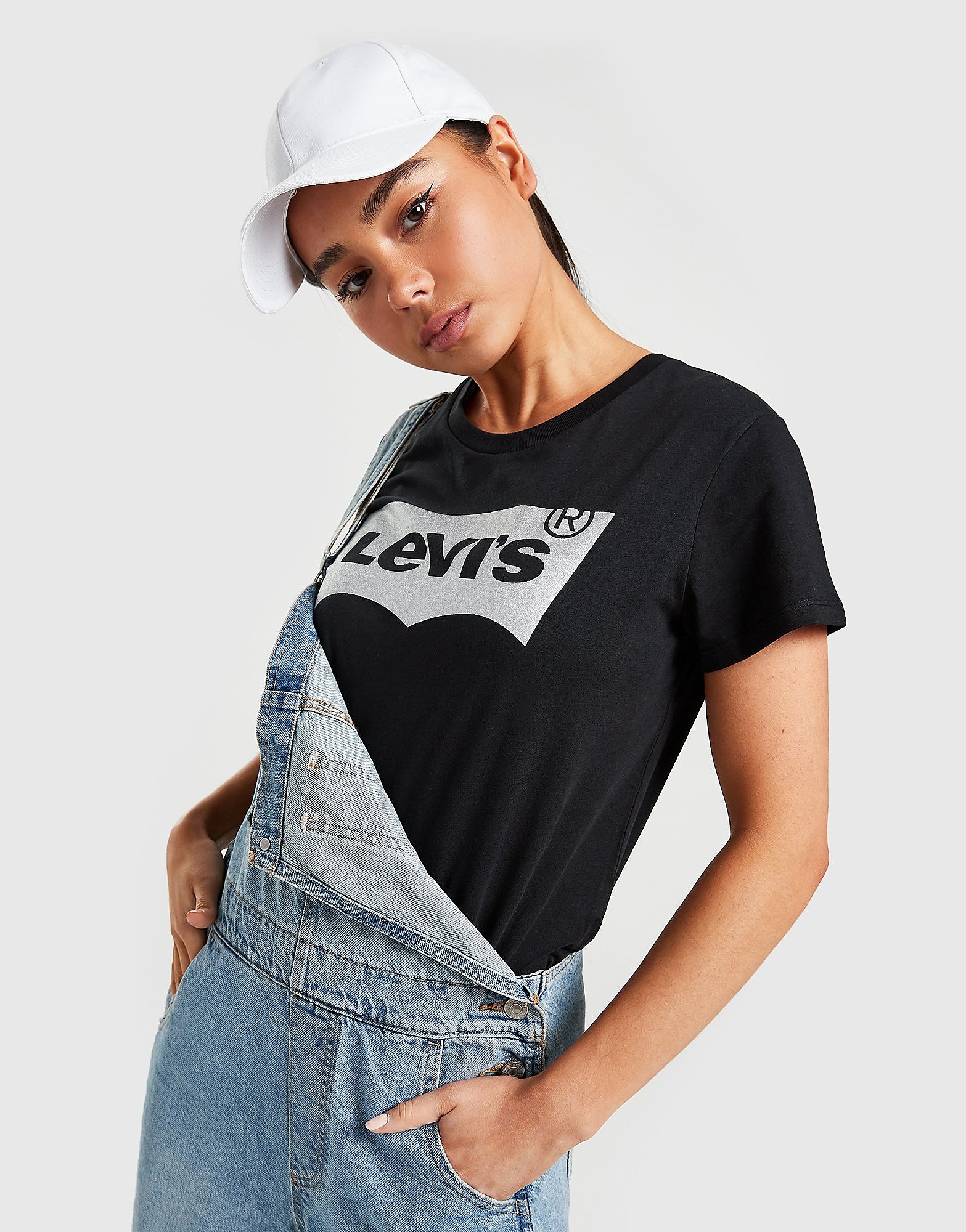 

Levis Glitter Batwing T-Shirt - Black - Womens, Black