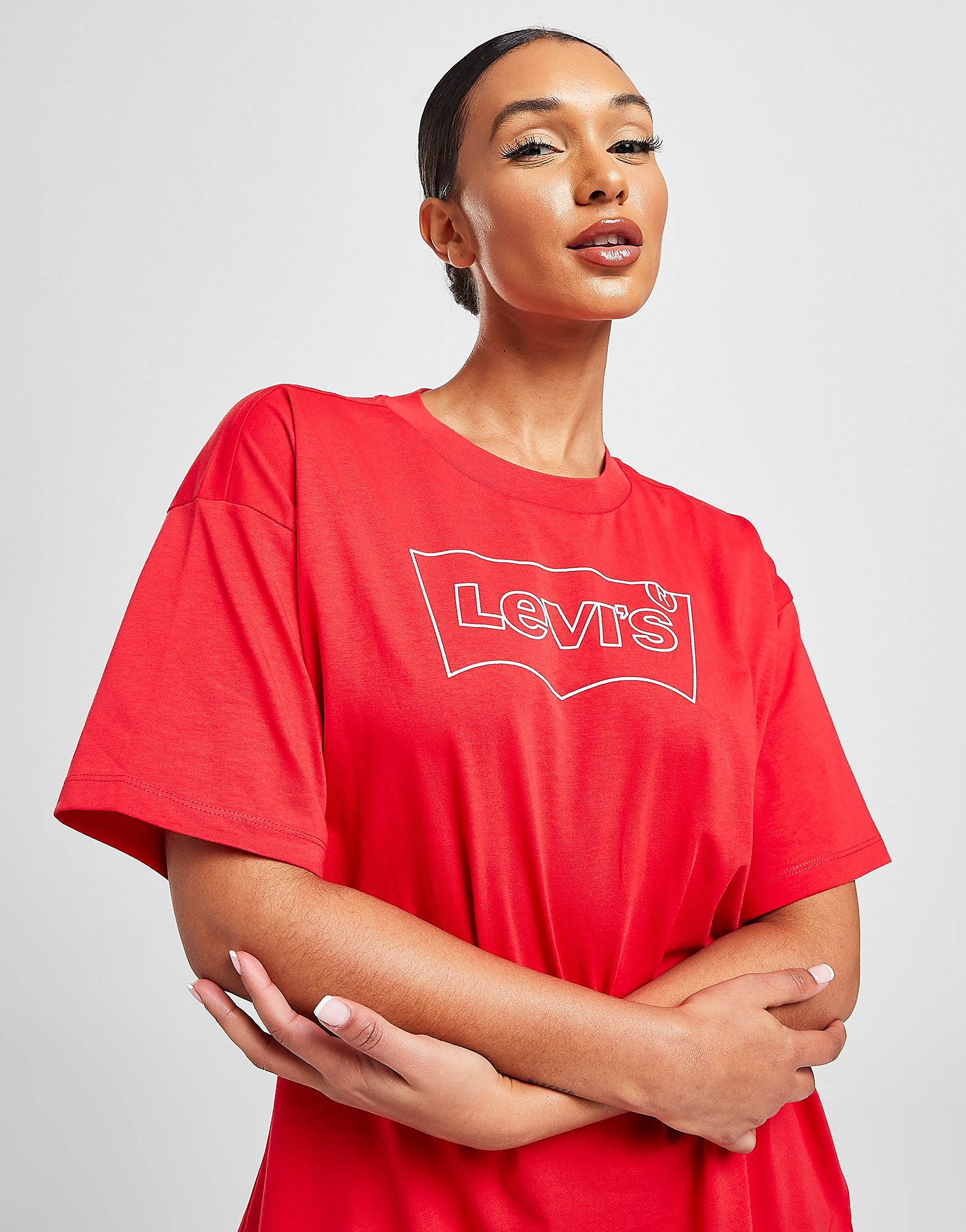 

Levis Outline Batwing T-Shirt - Red - Womens, Red