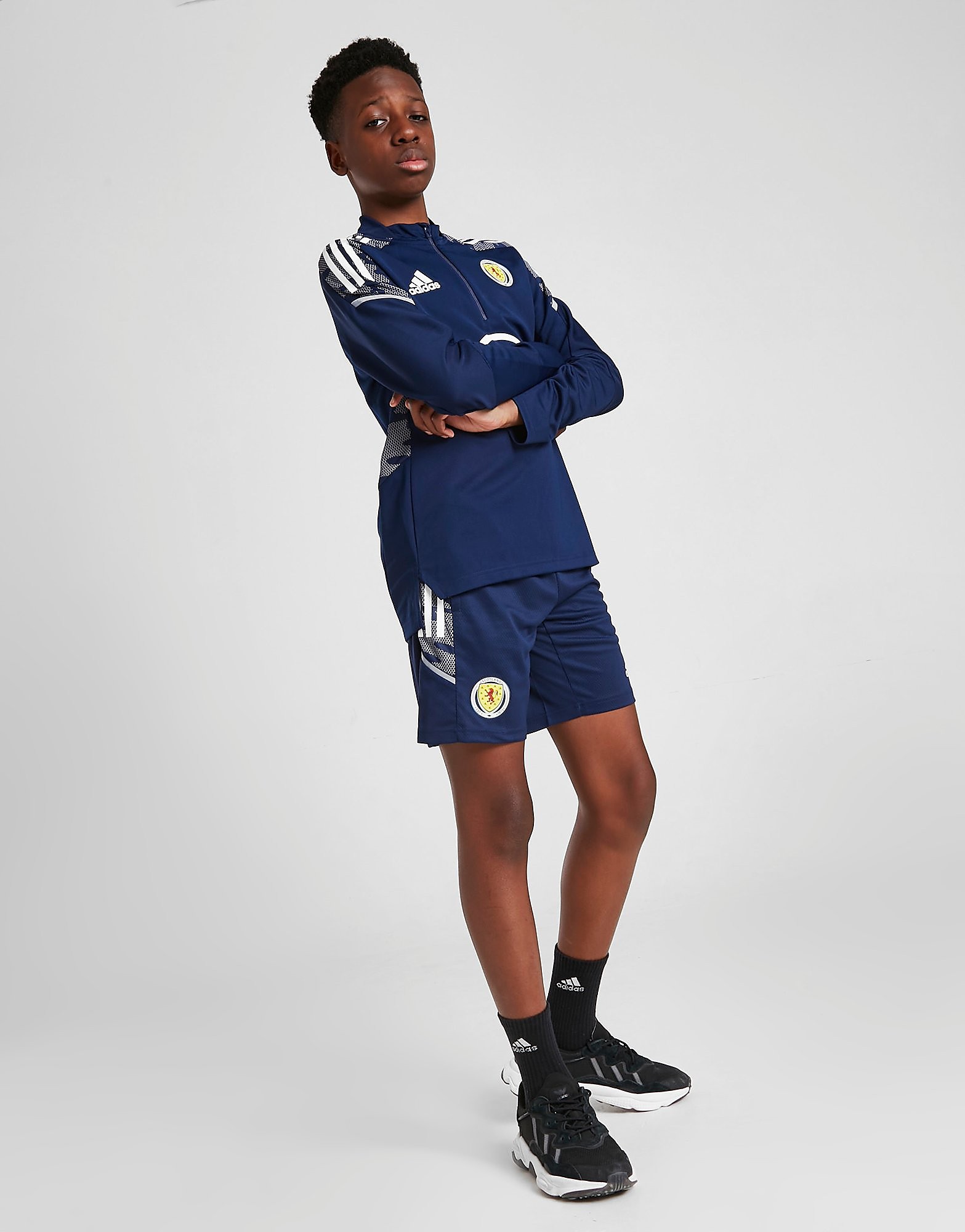 

adidas Scotland Condivo21 Training 1/4 Zip Top Junior - Blue - Kids, Blue