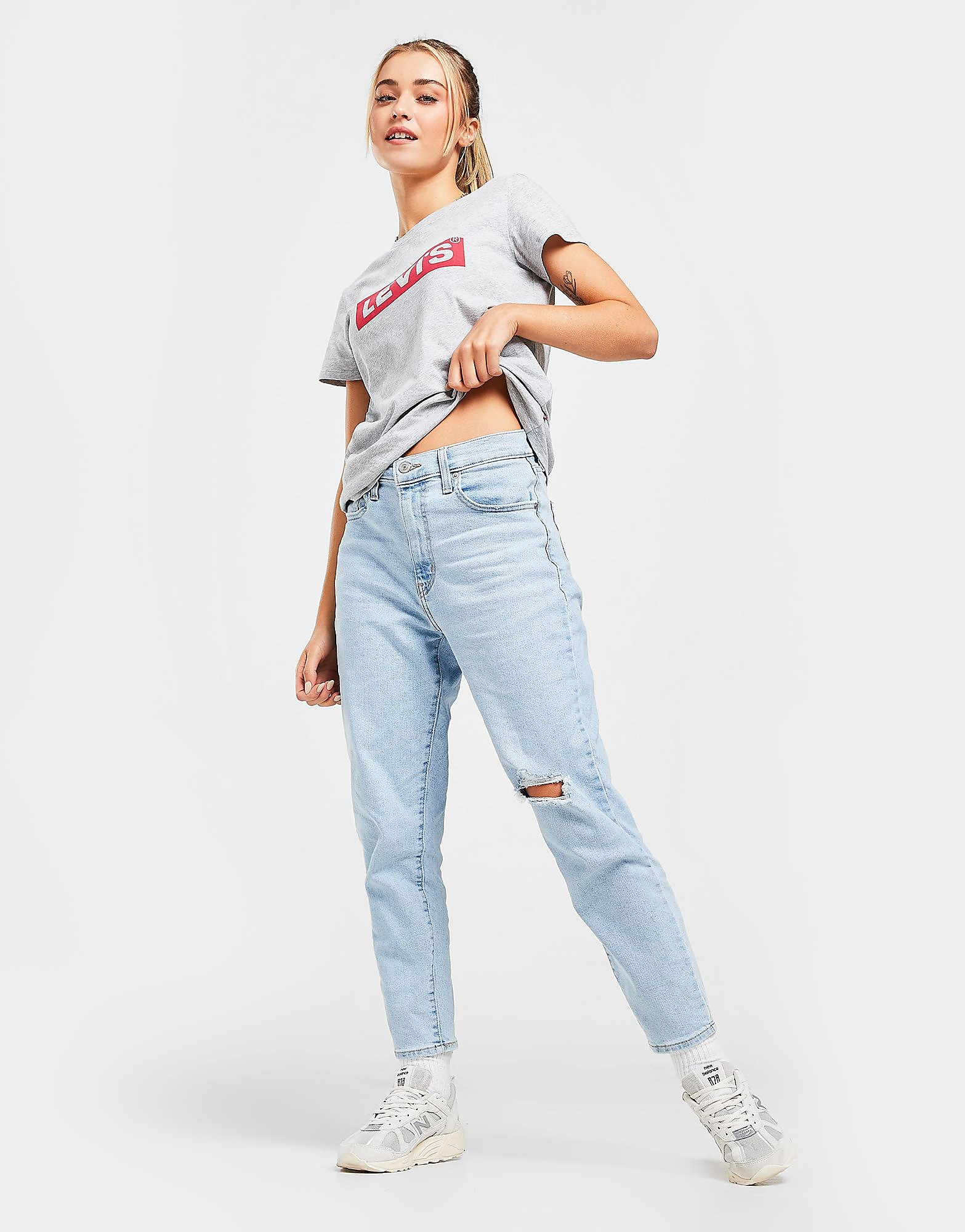 

Levis High Waist Taper Mom Jeans - Blue - Womens, Blue