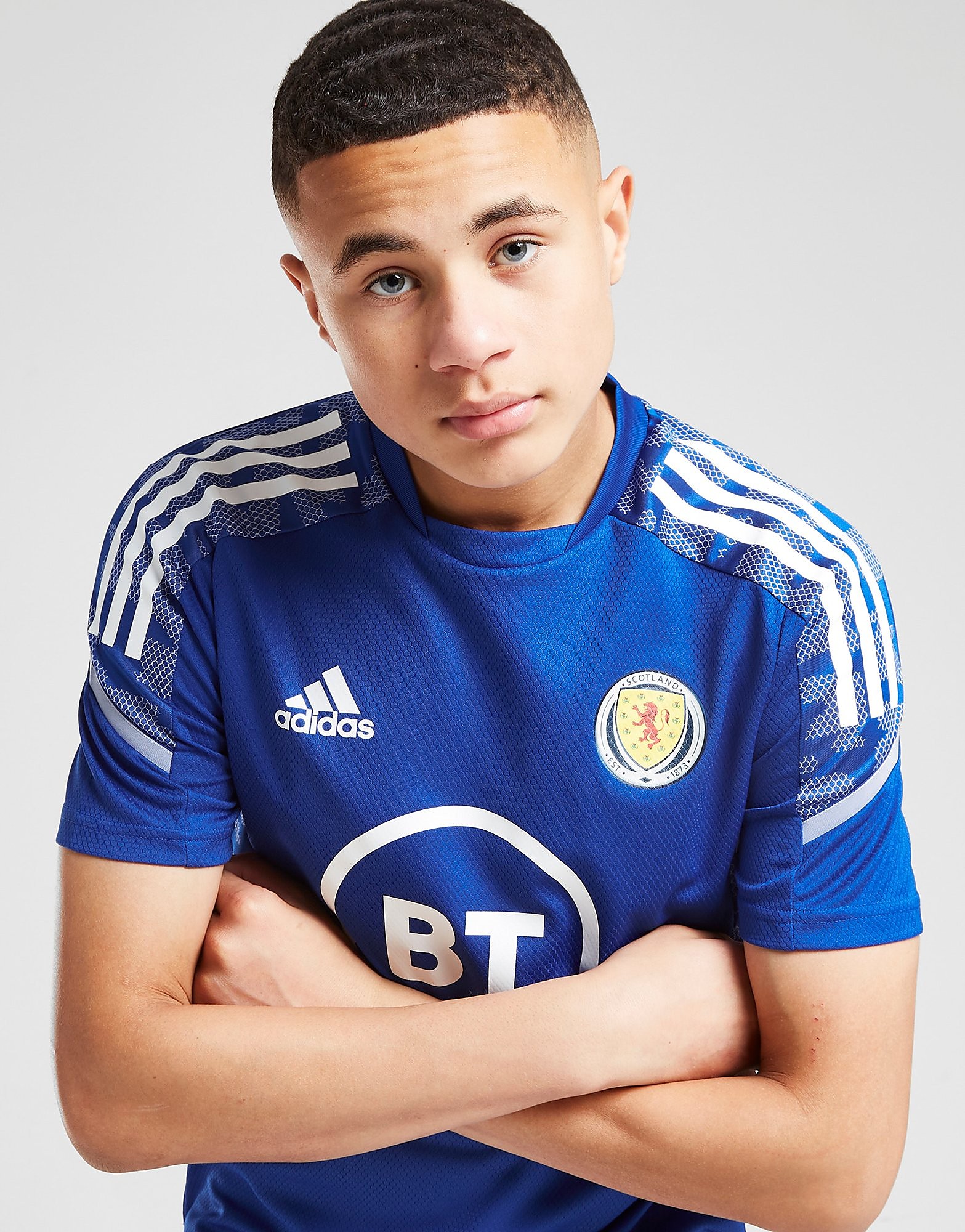 

adidas Scotland Condivo21 Training Shirt Junior - Blue - Kids, Blue