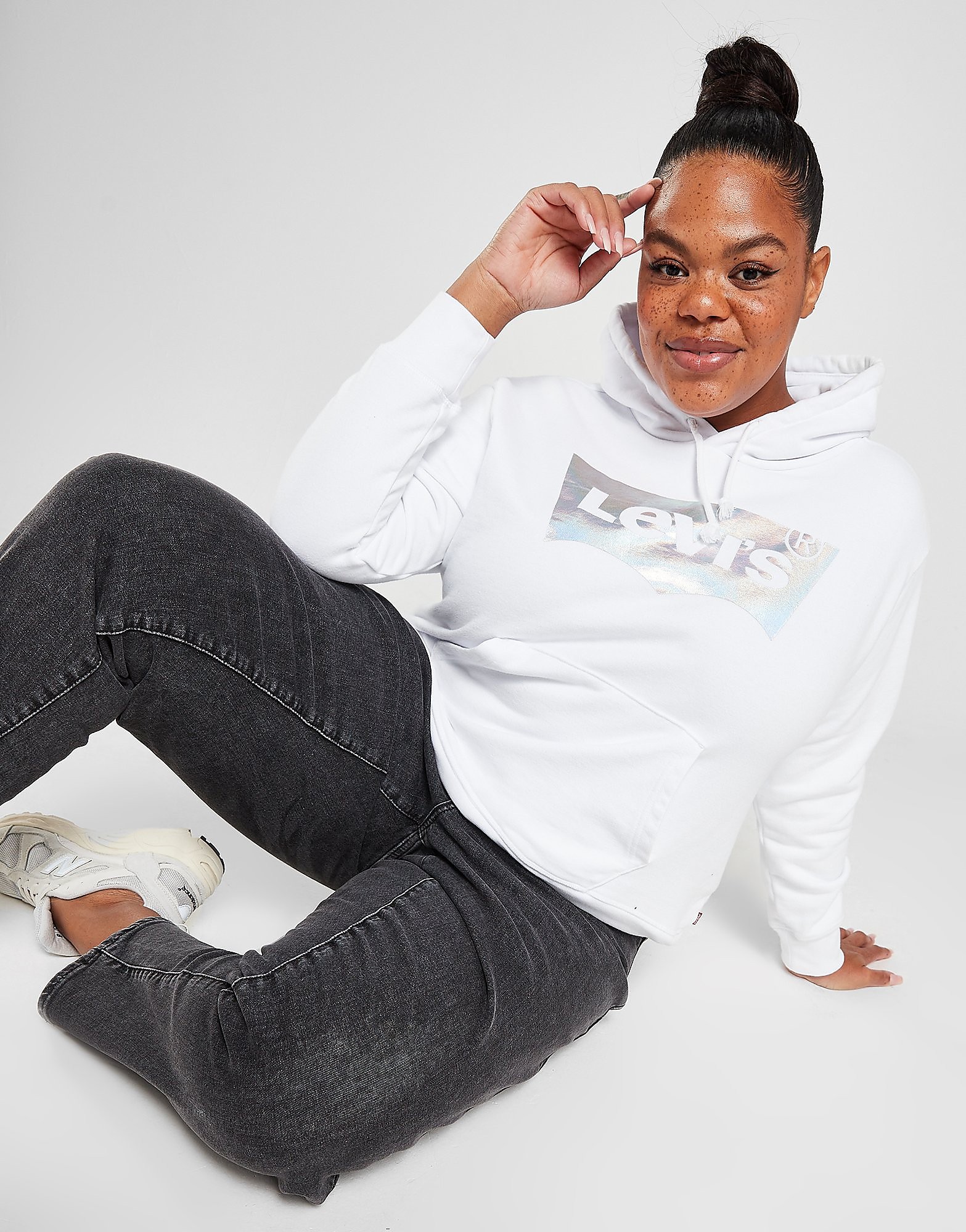 

Levis Plus Size Rainbow Batwing Hoodie - White - Womens, White