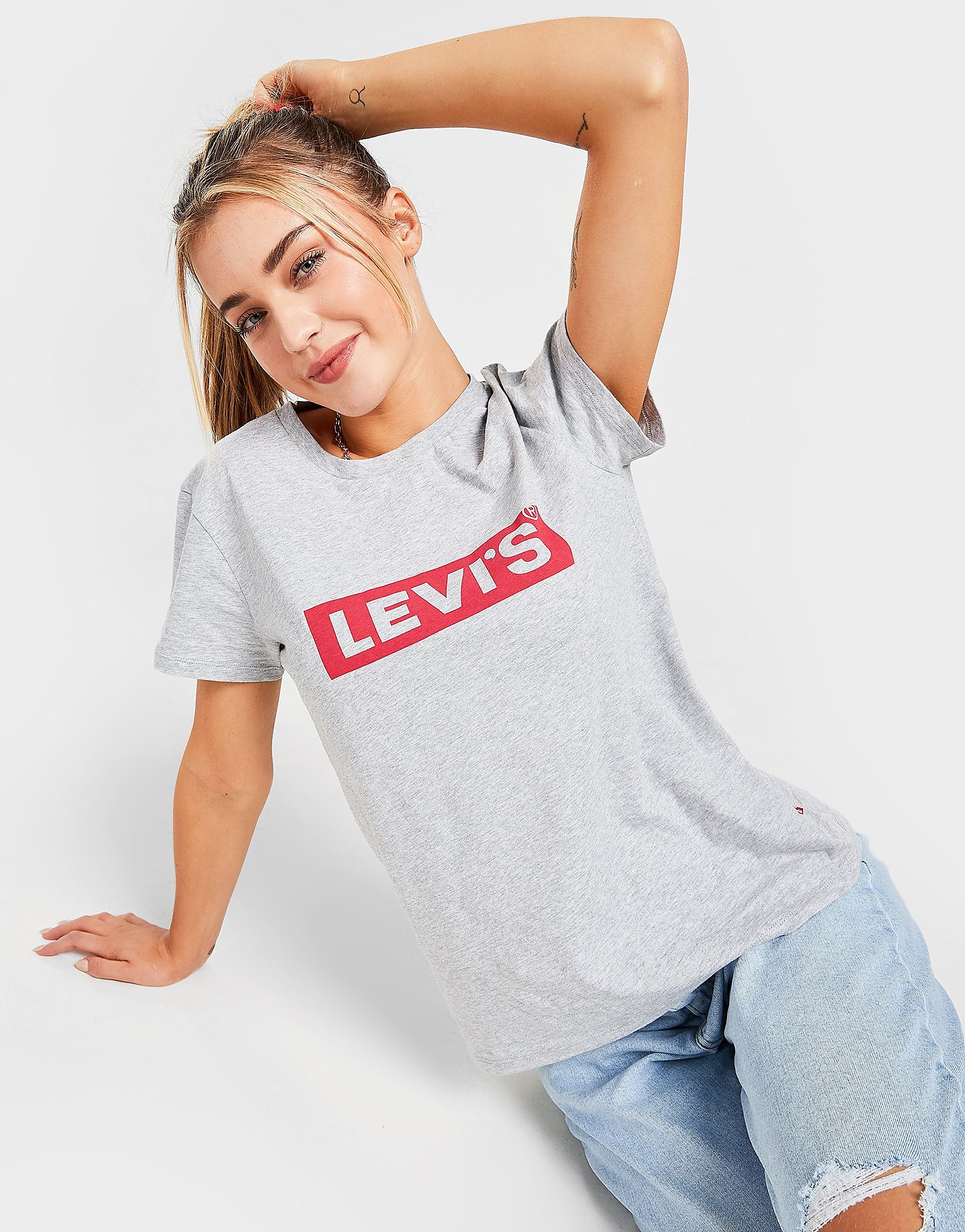 

LEVI'S Box Tab T-Shirt - Grey - Womens, Grey