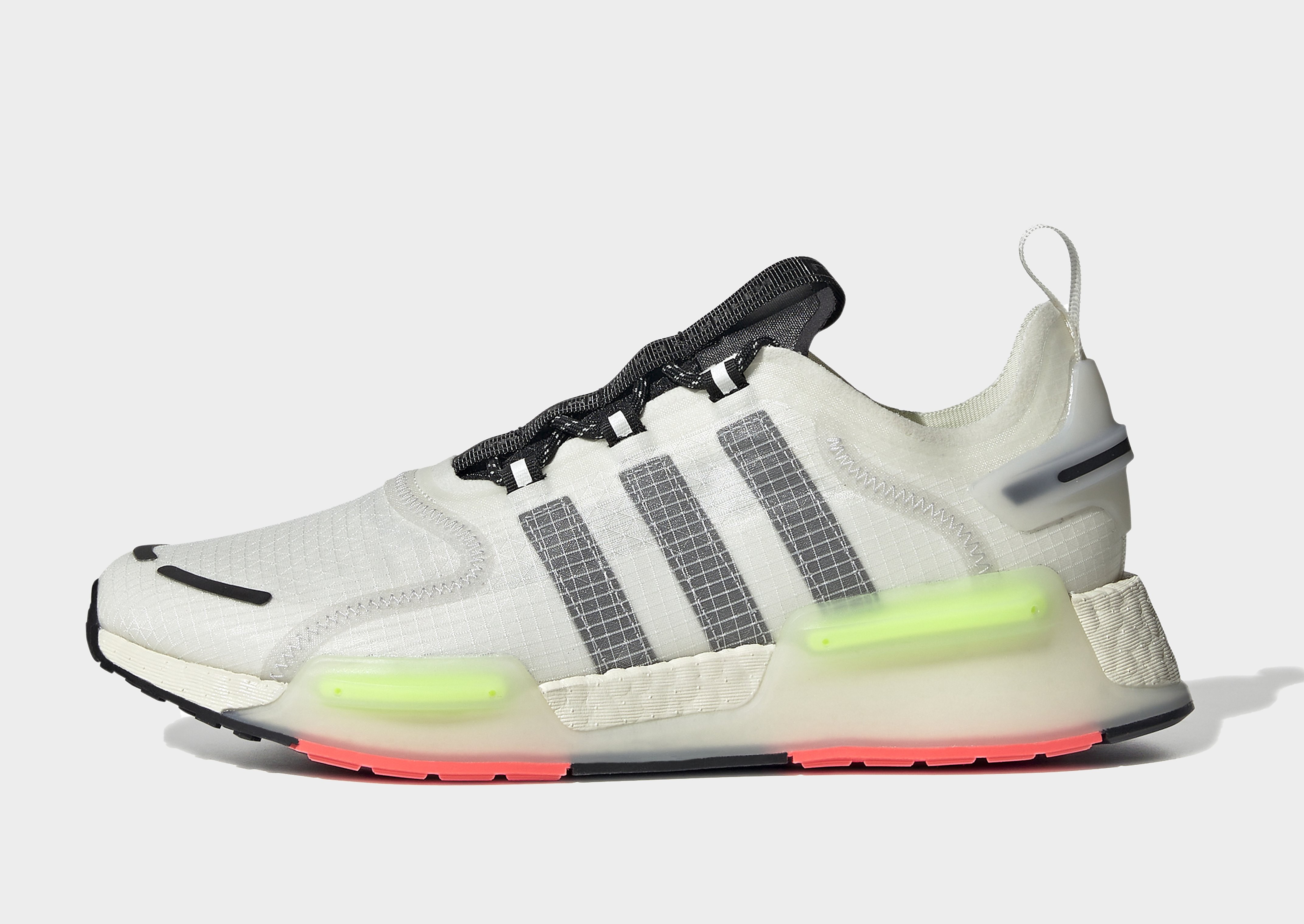 

adidas Originals NMD_V3 - Crystal White / Core Black / Signal Green - Mens, Crystal White / Core Black / Signal Green