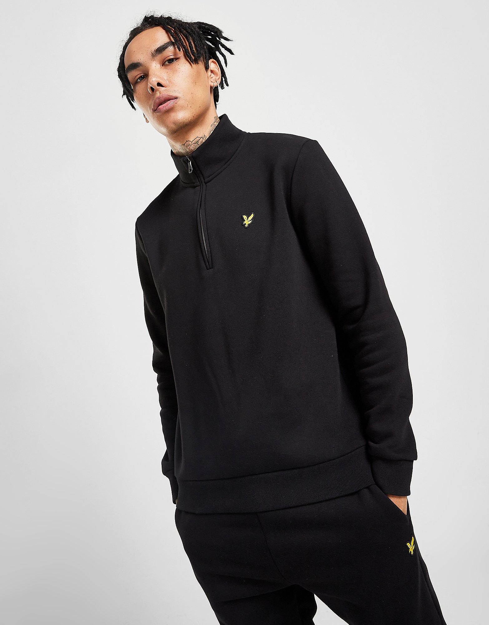 

Lyle & Scott Core 1/2 Zip Top - Only at JD - Black - Mens, Black