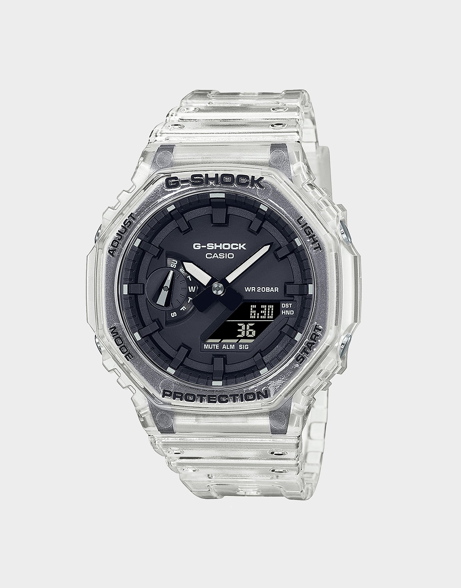 

Casio G-Shock Transparent Watch - White/Black - Womens, White/Black