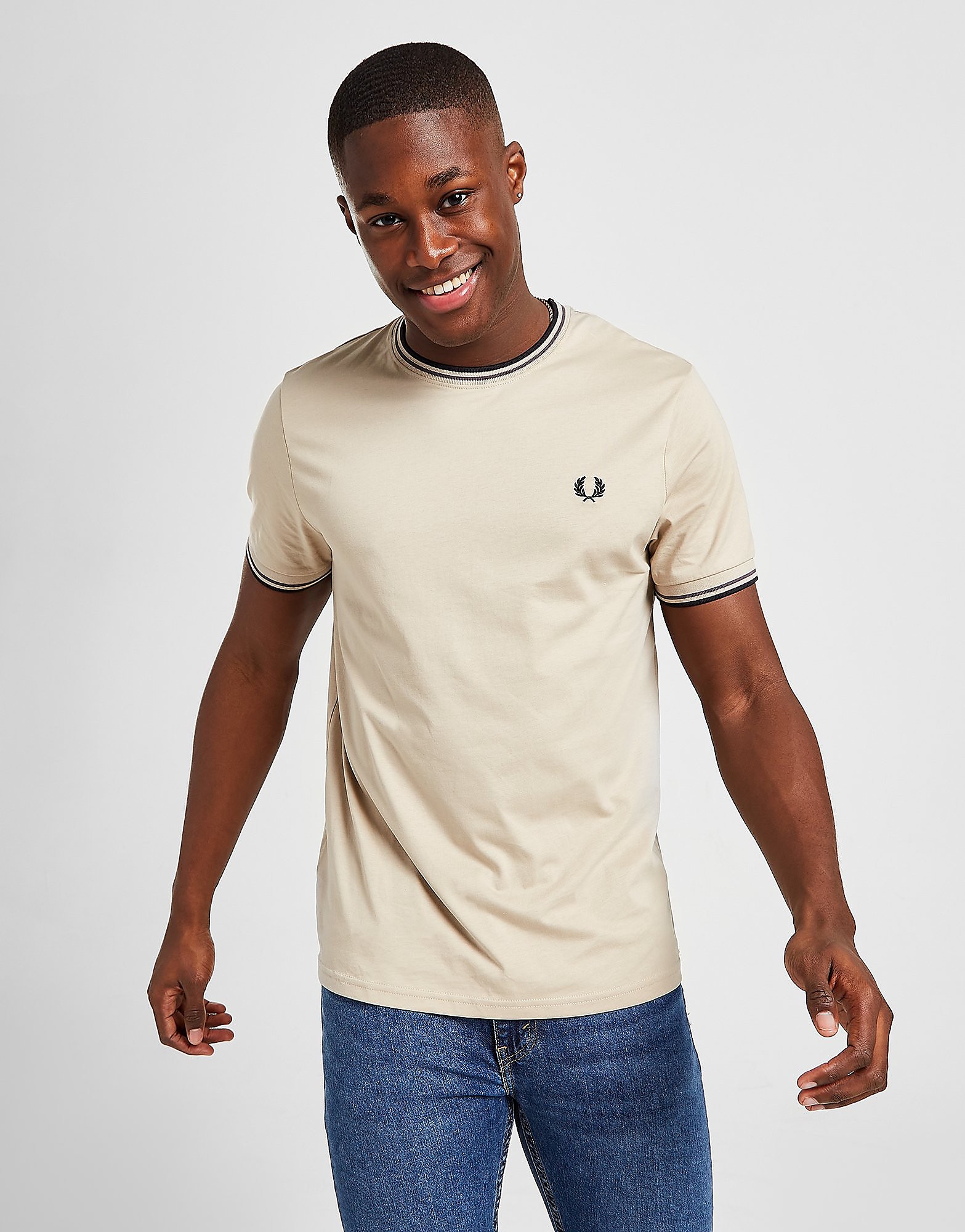 

Fred Perry Twin Tipped T-Shirt - Only at JD - Brown - Mens, Brown