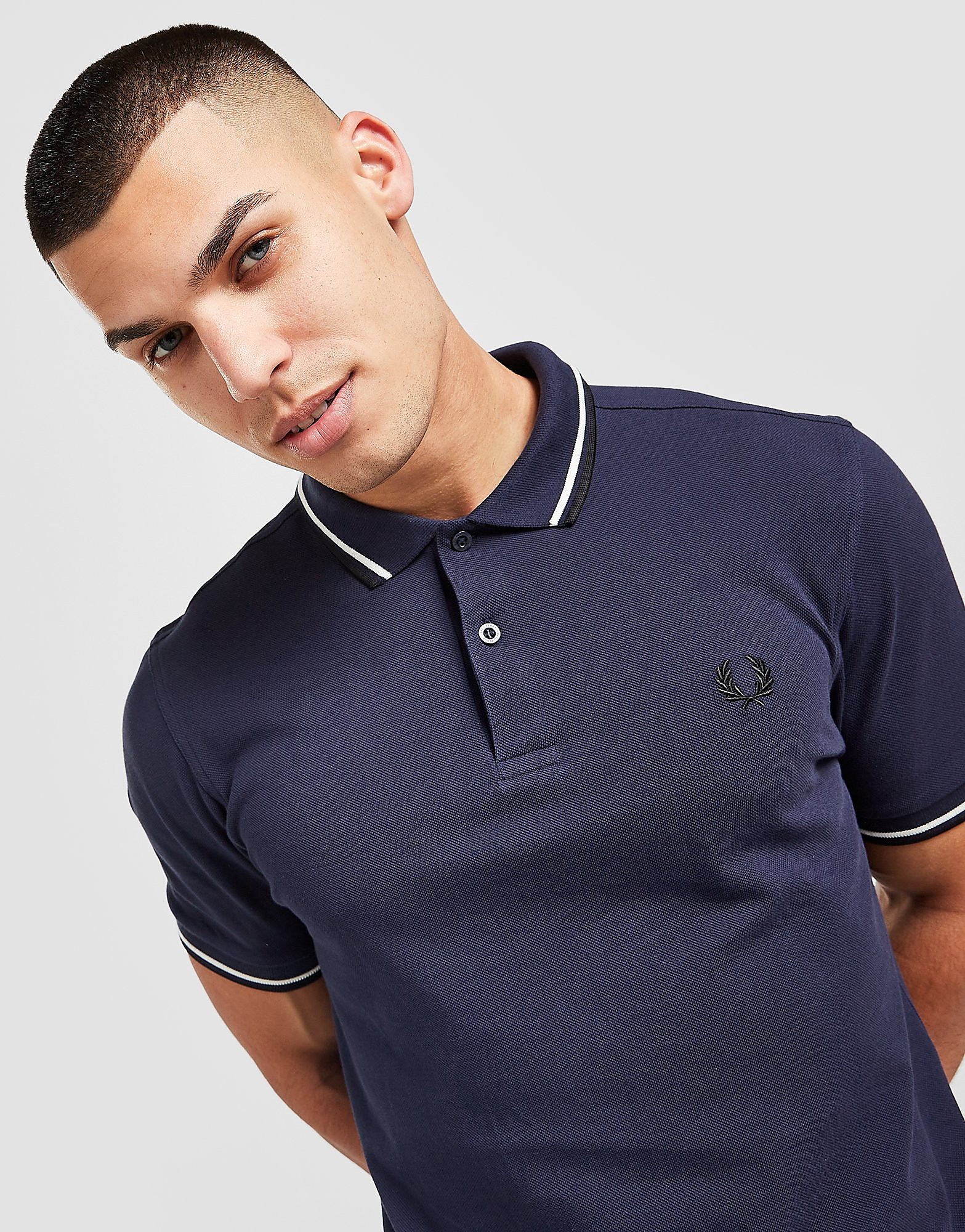 

Fred Perry Twin Tipped Polo Shirt - Blue - Mens, Blue