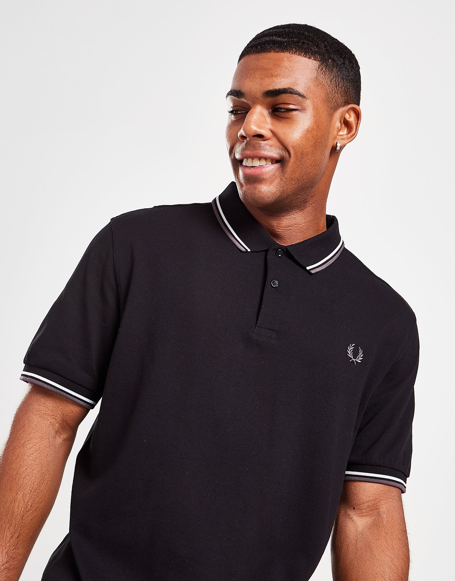 

Fred Perry Twin Tipped Polo Shirt - Only at JD - Black - Mens, Black