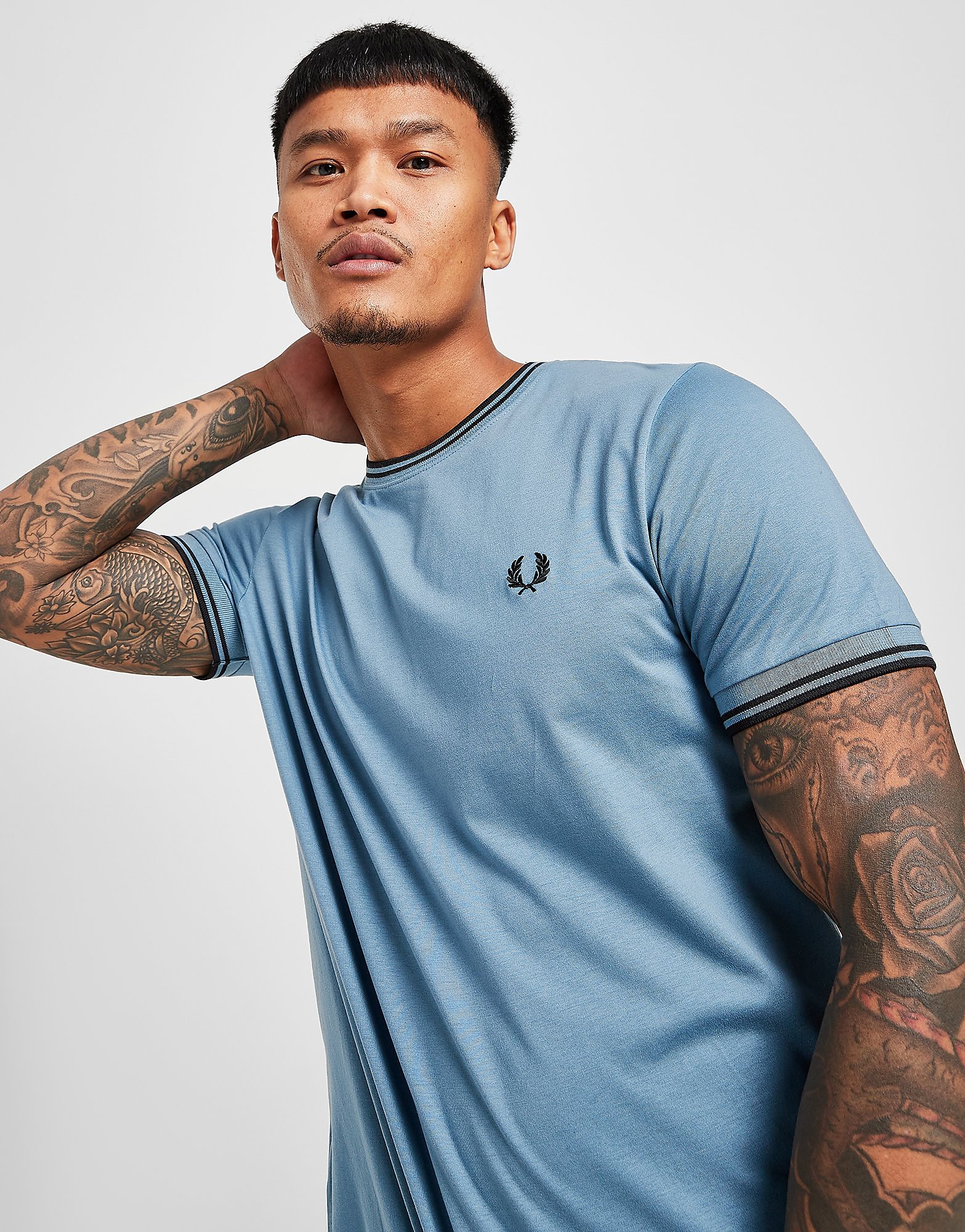 

Fred Perry Twin Tipped T-Shirt - Blue - Mens, Blue