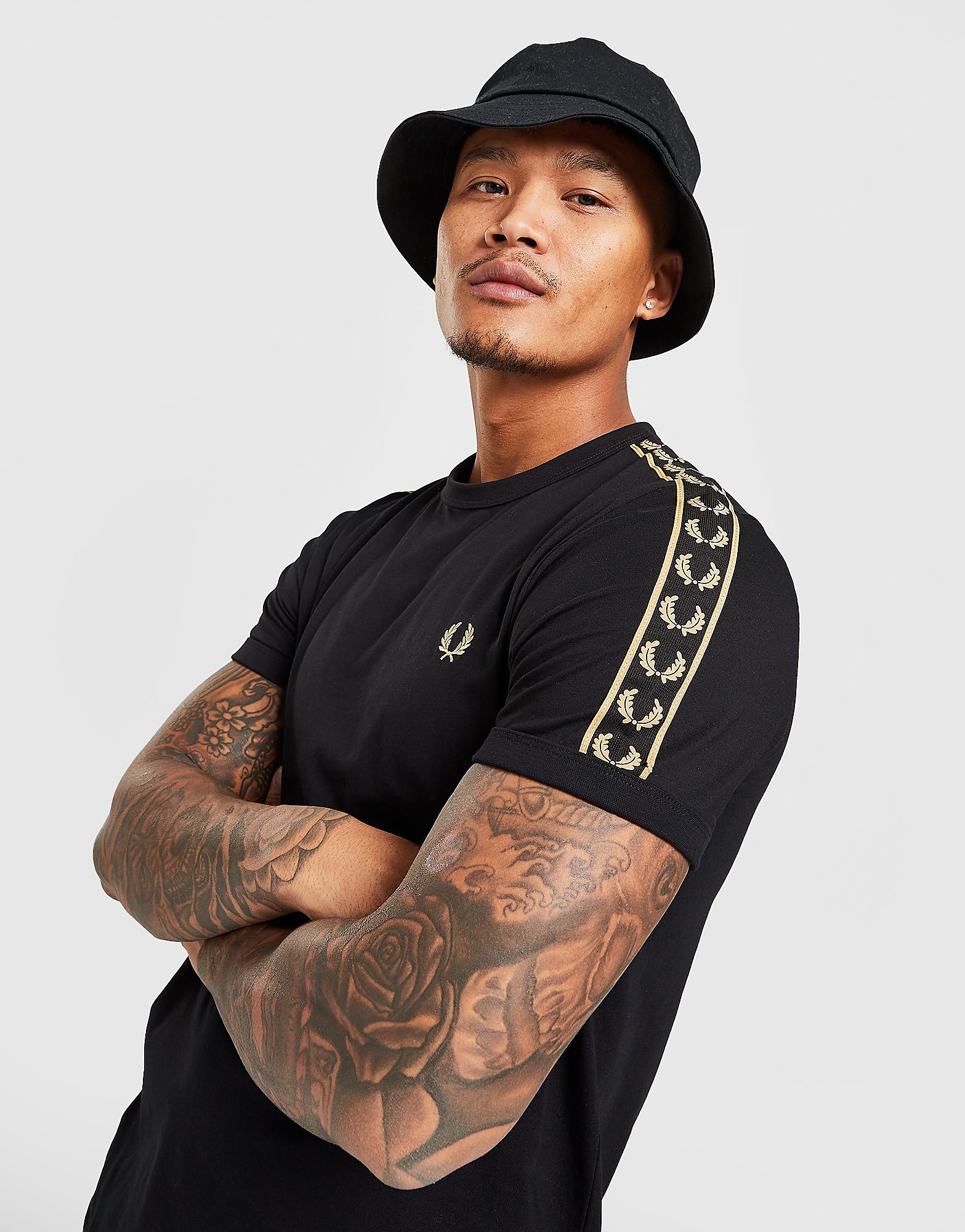 

Fred Perry Taped Ringer T-Shirt - Black - Mens, Black