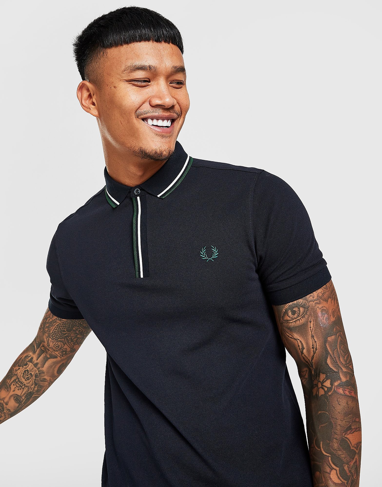 

Fred Perry Tip Placket Polo Shirt - Navy - Mens, Navy