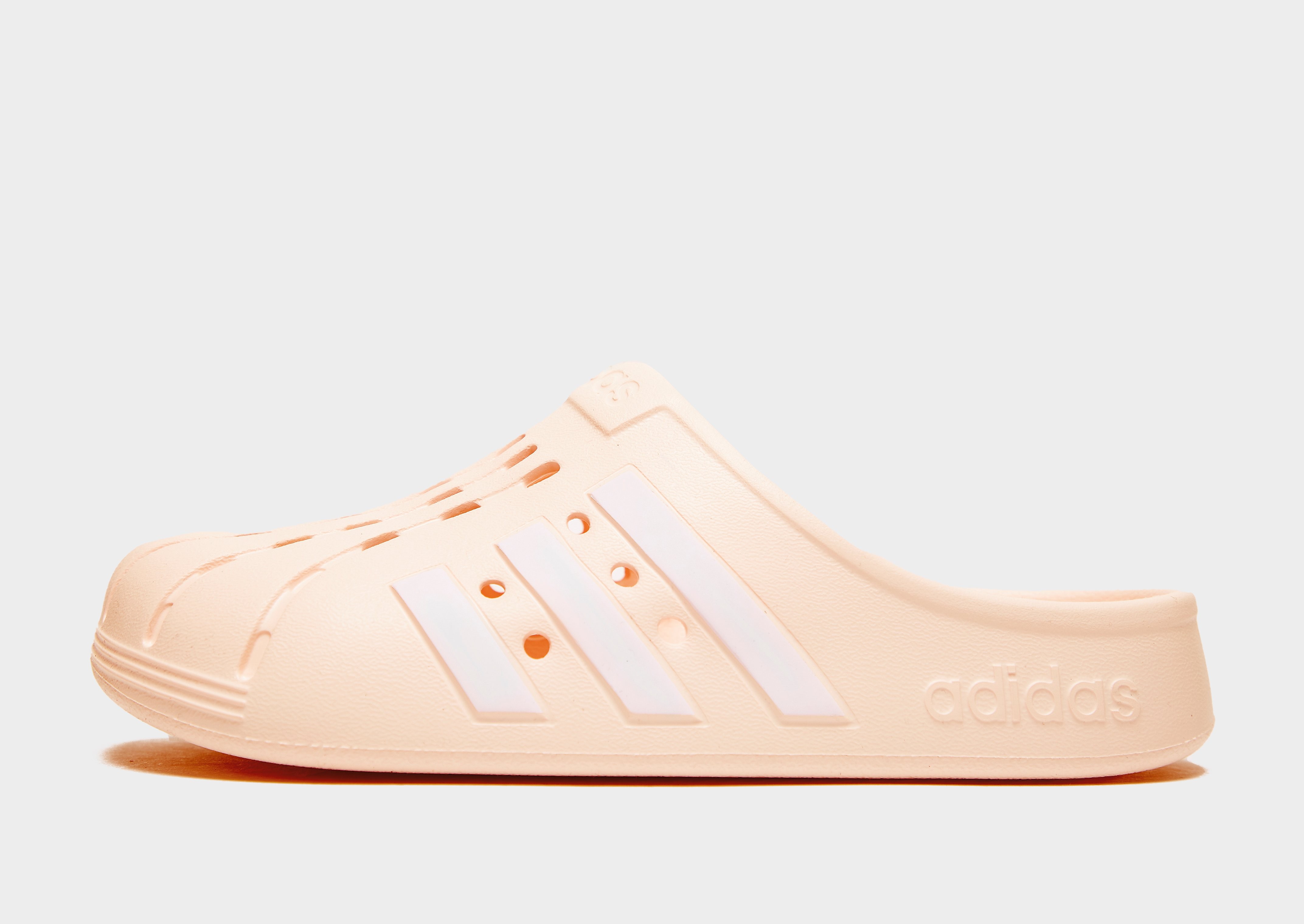 

adidas Adilette Clogs - Pink Tint / Cloud White / Pink Tint - Womens, Pink Tint / Cloud White / Pink Tint