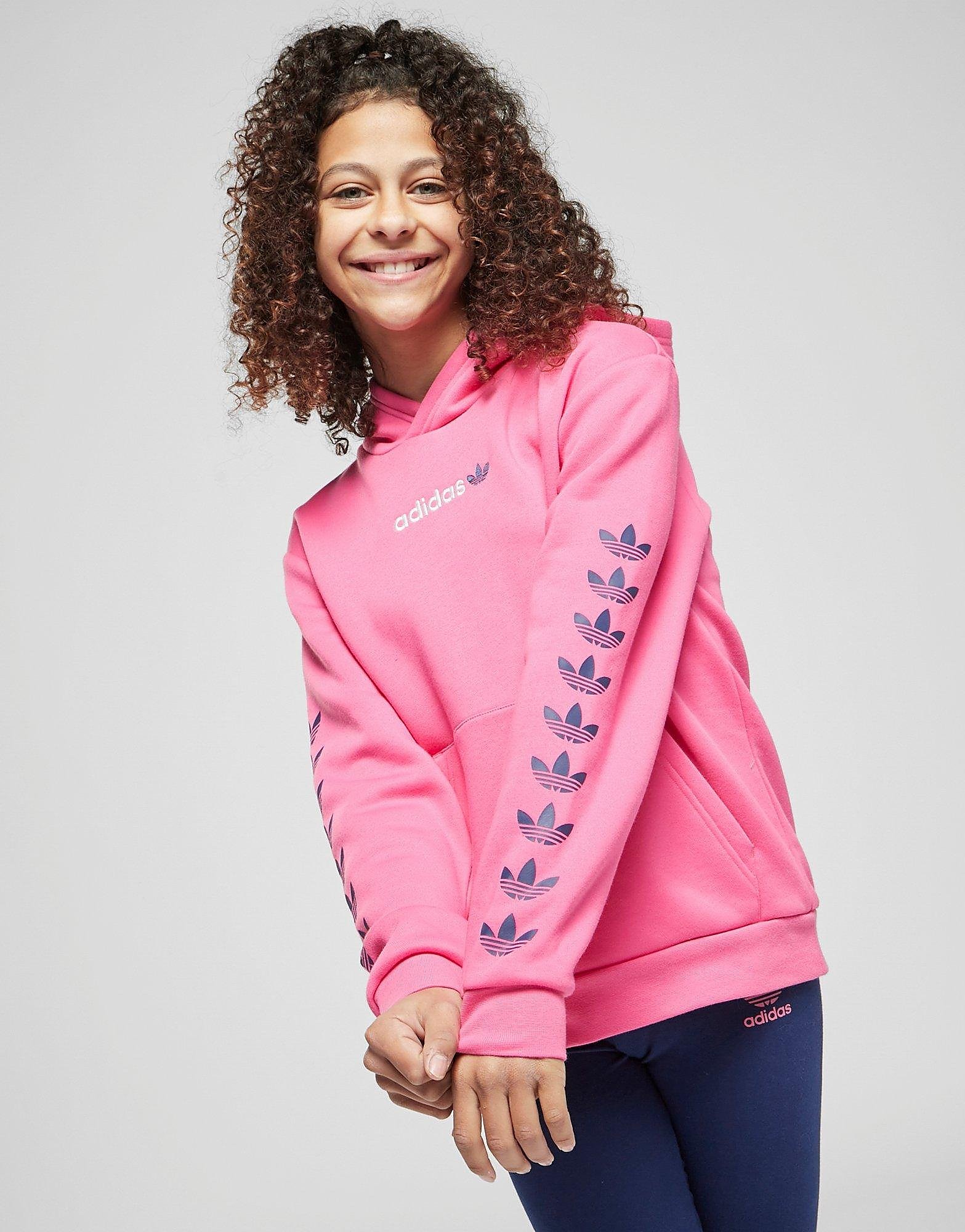 

adidas Originals Girls' Repeat Trefoil Hoodie Junior - Only at JD - Pink - Kids, Pink