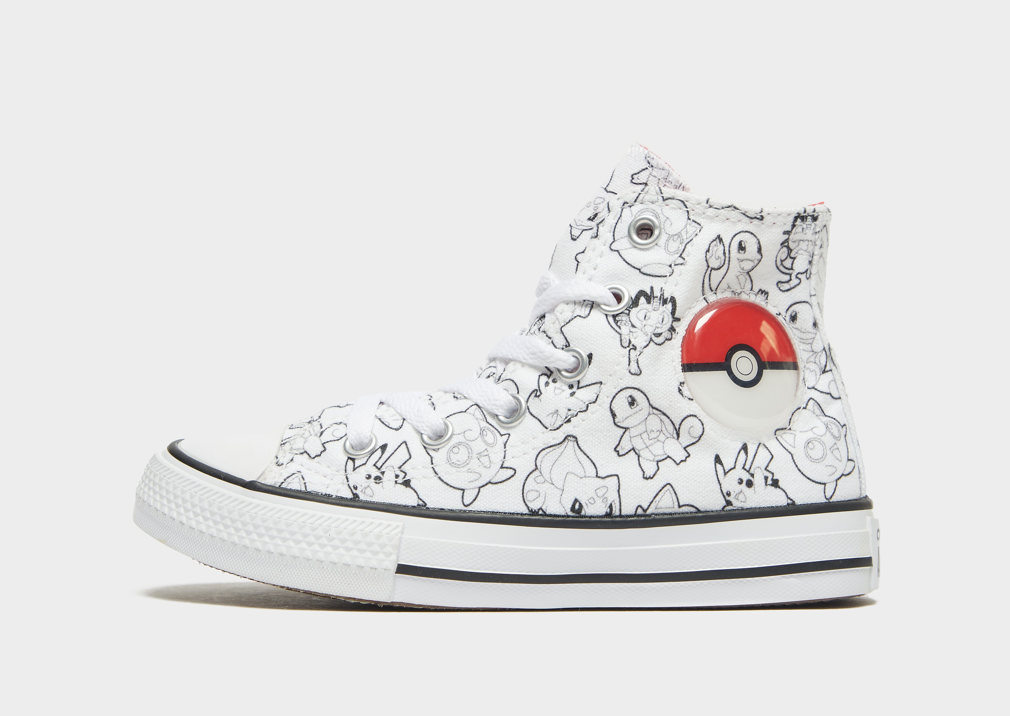 

Converse Chuck Taylor All Star High Pokeball Children - White/Black - Kids, White/Black