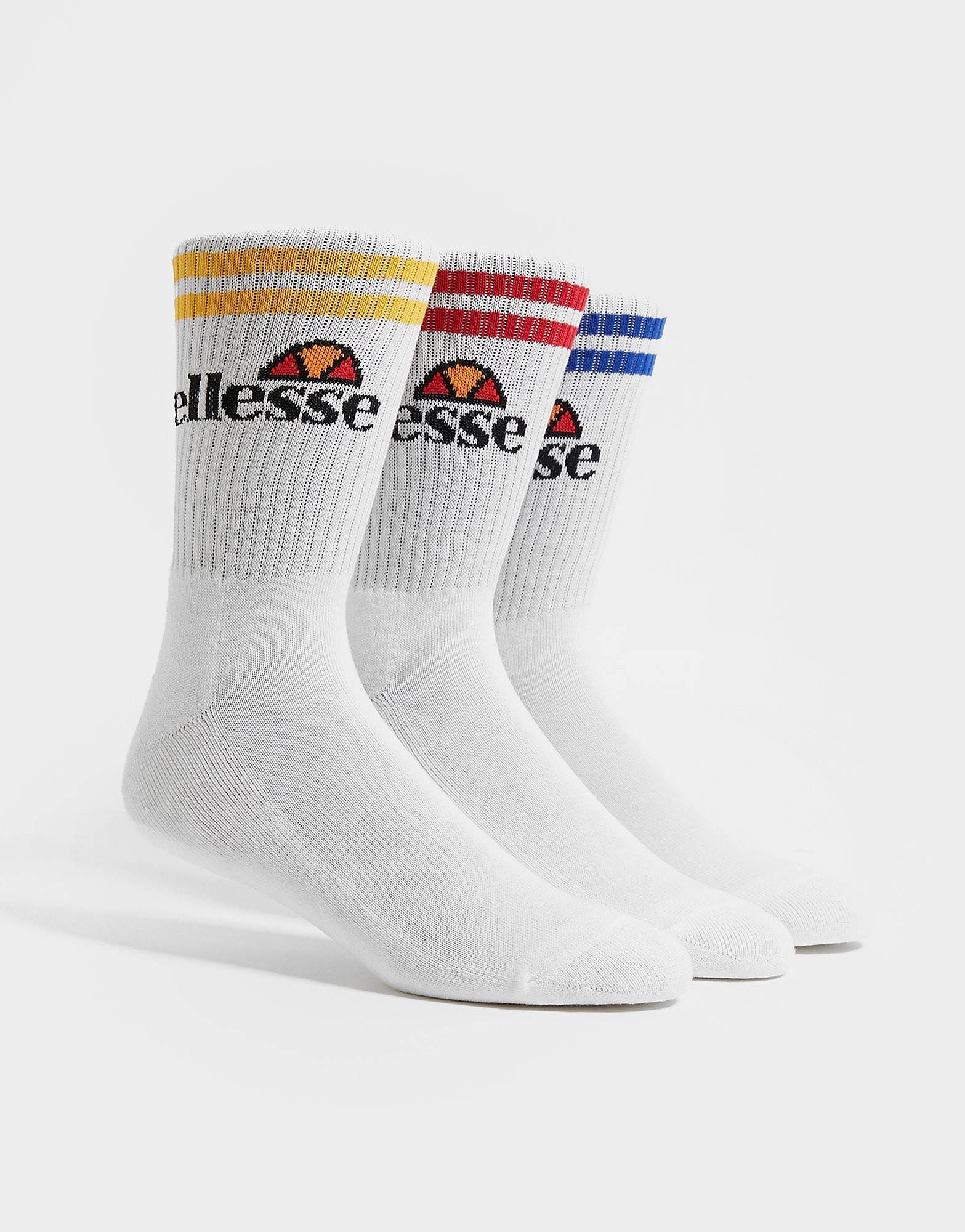 

Ellesse 3 Pack Heritage Core Crew Socks - White - Mens, White